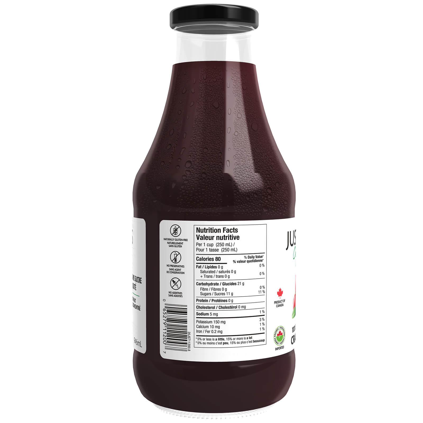 Just Juice - Organic Cranberry Juice - 946ml