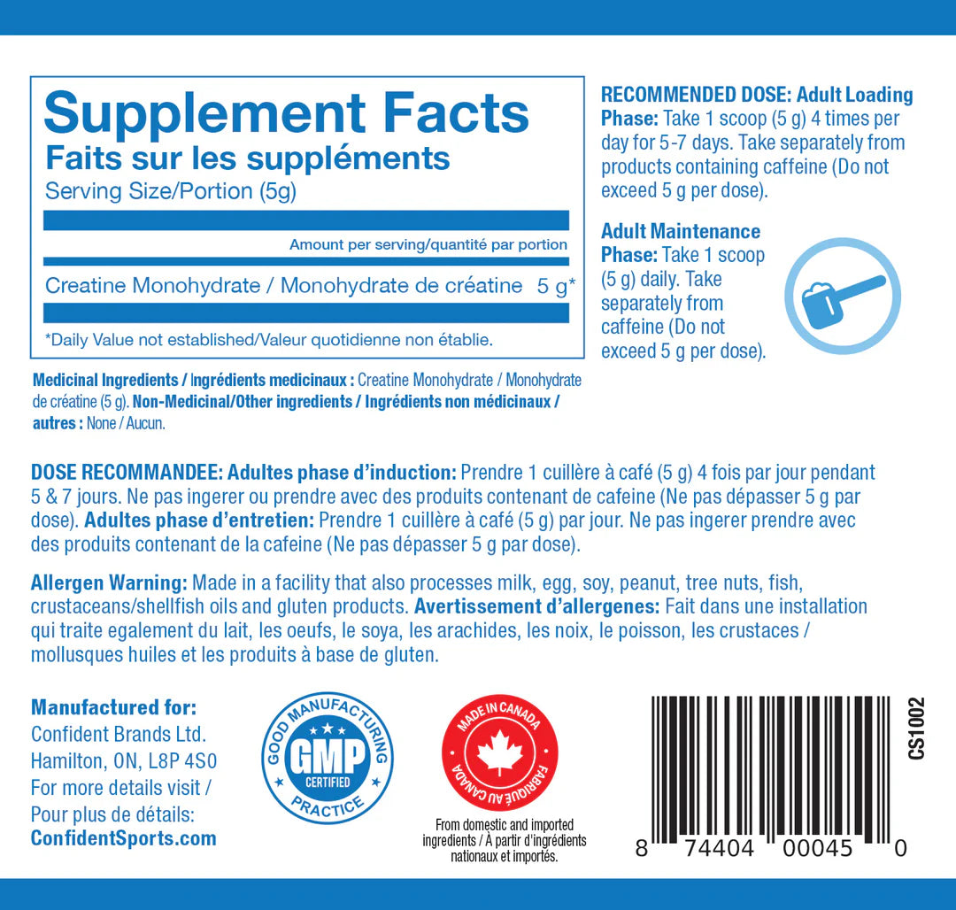 Confident Sports - Creatine Monohydrate