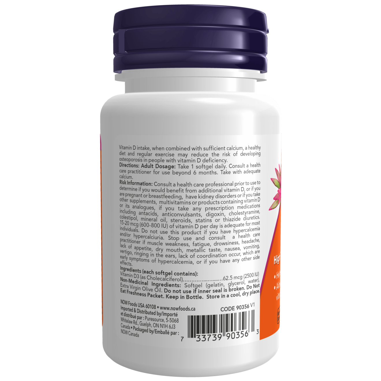 Now - Vitamin D3 2500 IU Softgels