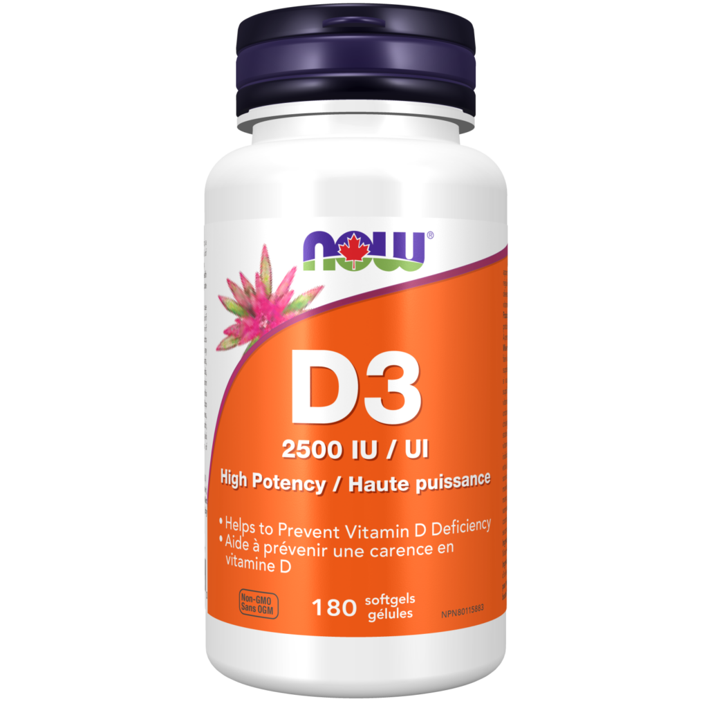 Now - Vitamin D3 2500 IU Softgels