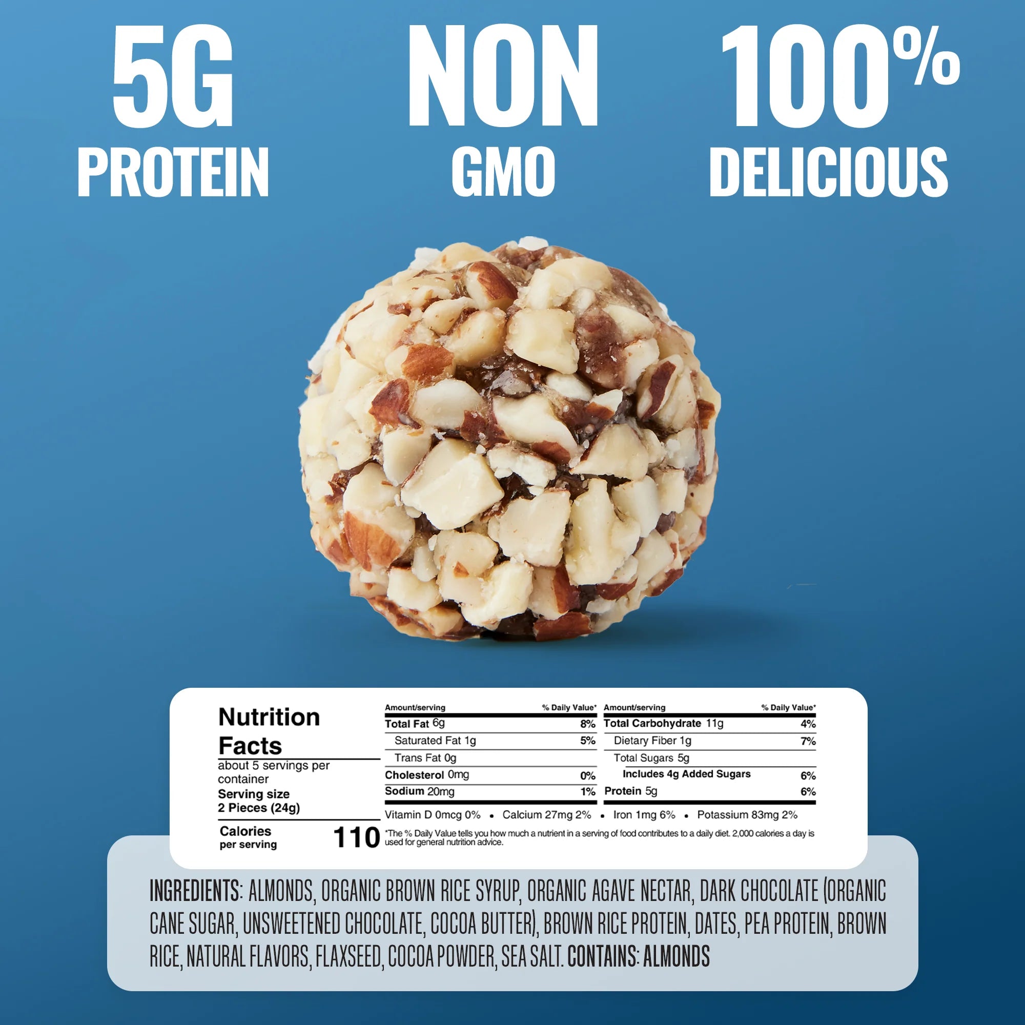 The Gluten Free Brothers - Dark Chocolate Almond Bites - 113g