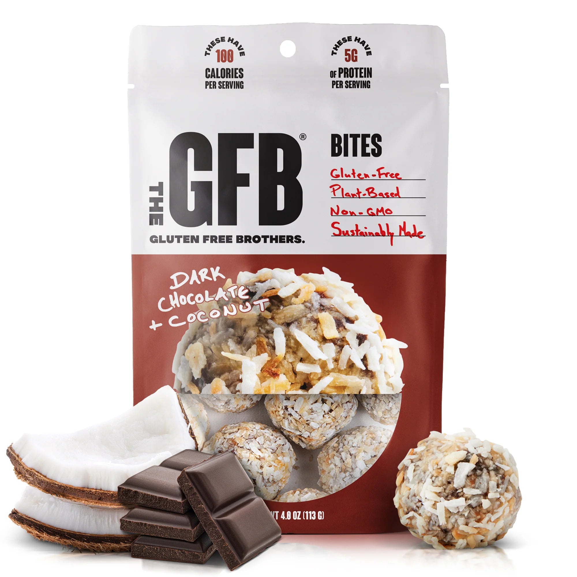 The Gluten Free Brothers - Dark Chocolate Coconut Bites - 113g