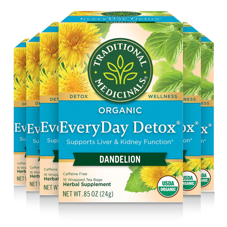 Traditional Medicinals - Organic Every Day Detox Dandelion Tea - 16 Tea Bags