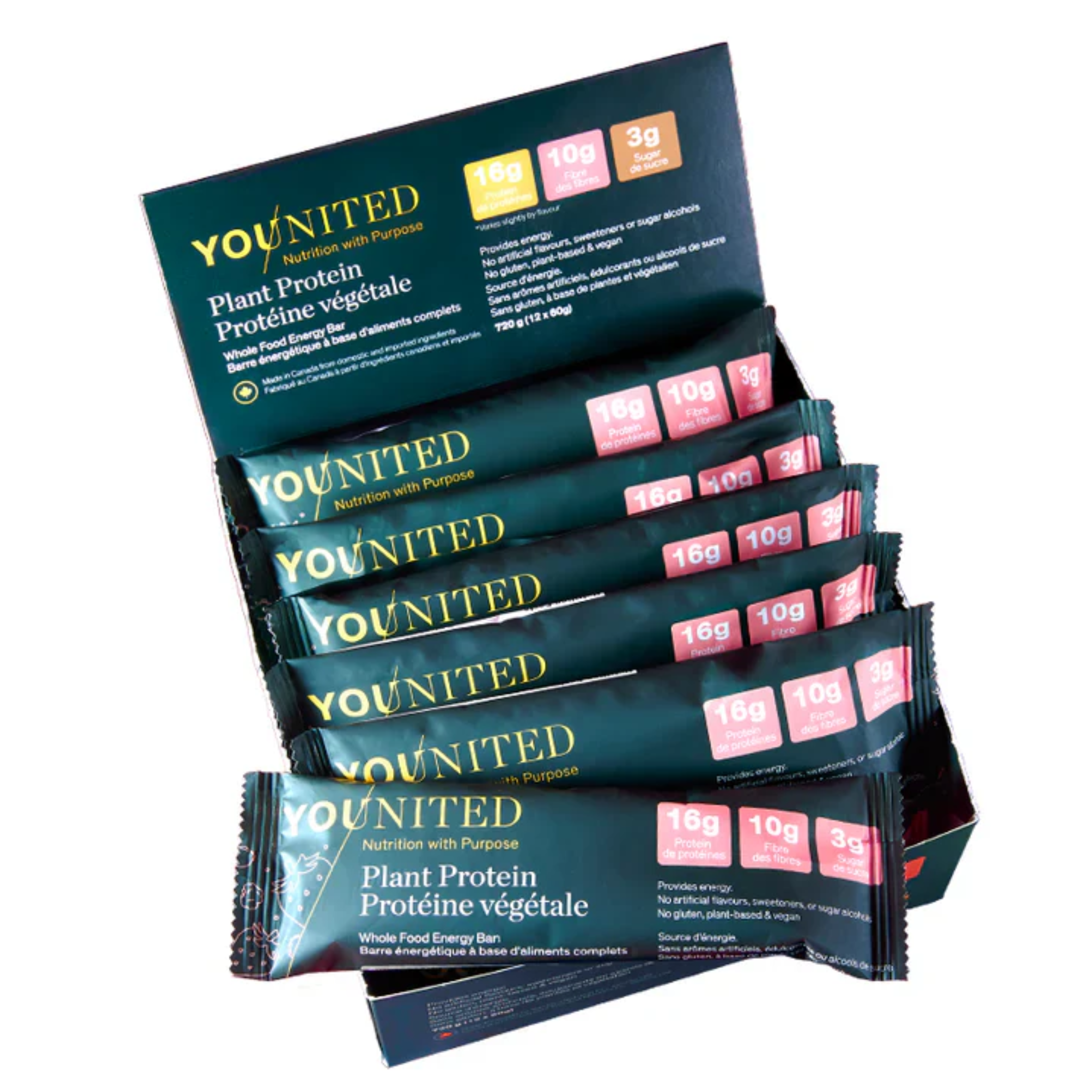Younited - Plant Protein Bar - 60g (3 Flavours)