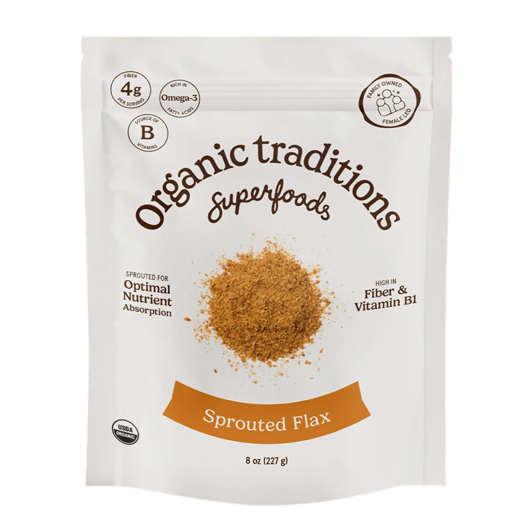 Organic Traditions Superfoods - Sprouted Flax - 227g