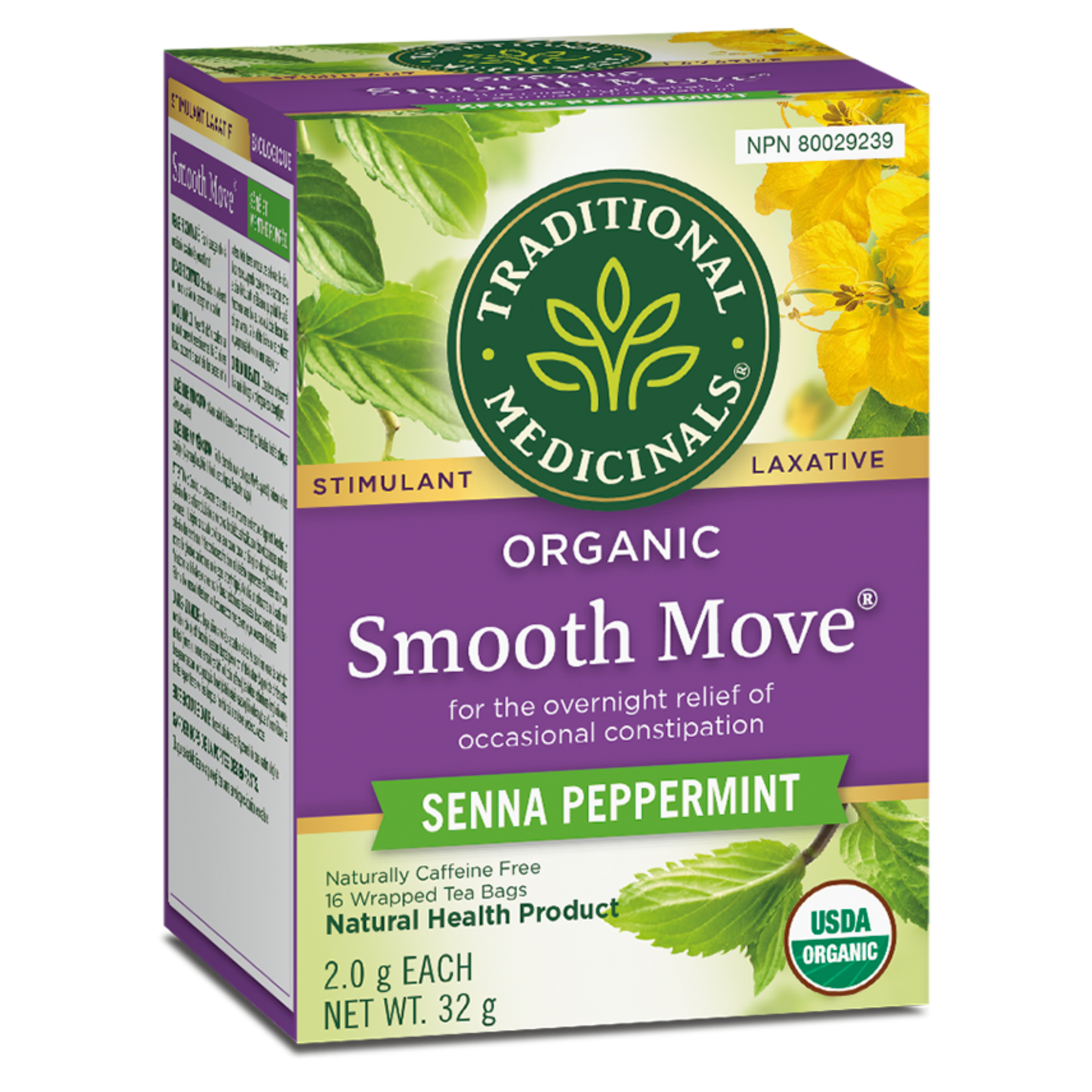 Traditional Medicinals - Organic Smooth Move Senna Peppermint - 16 Tea Bags
