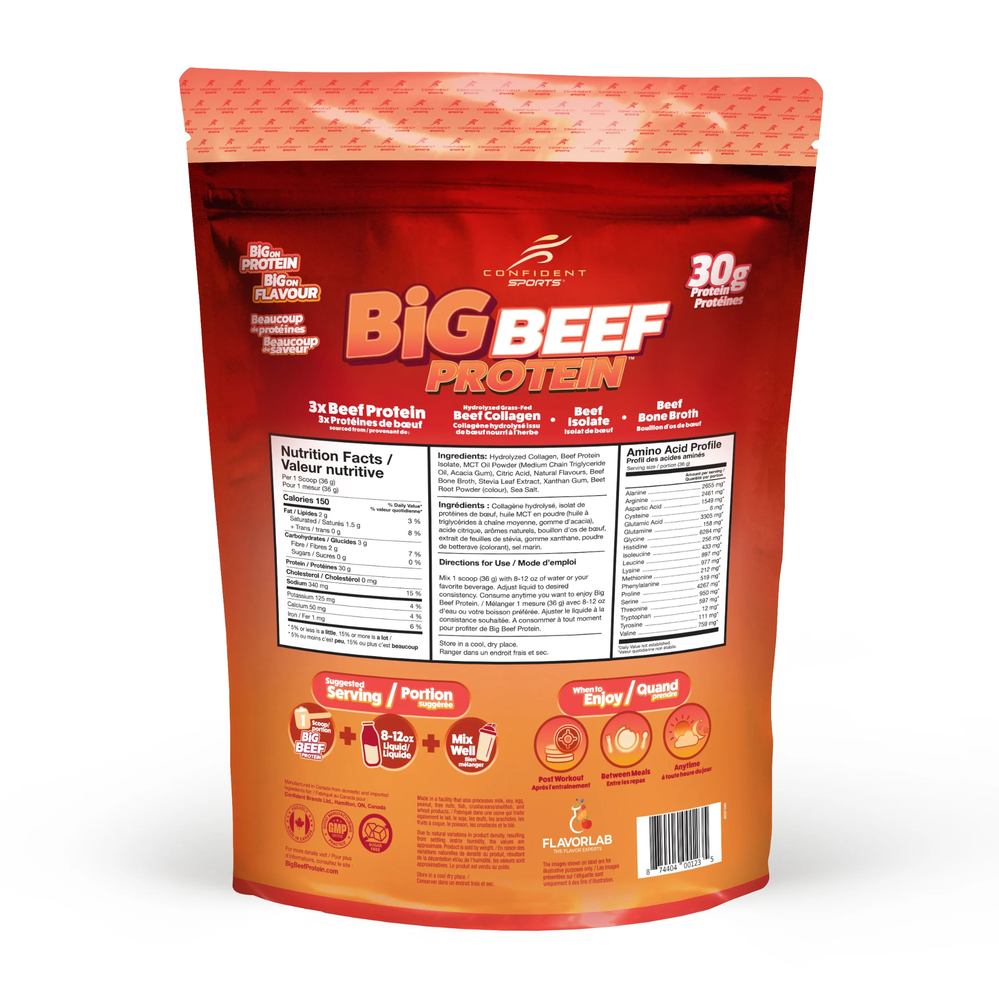 Confident Sports - Big Beef Protein - 907g
