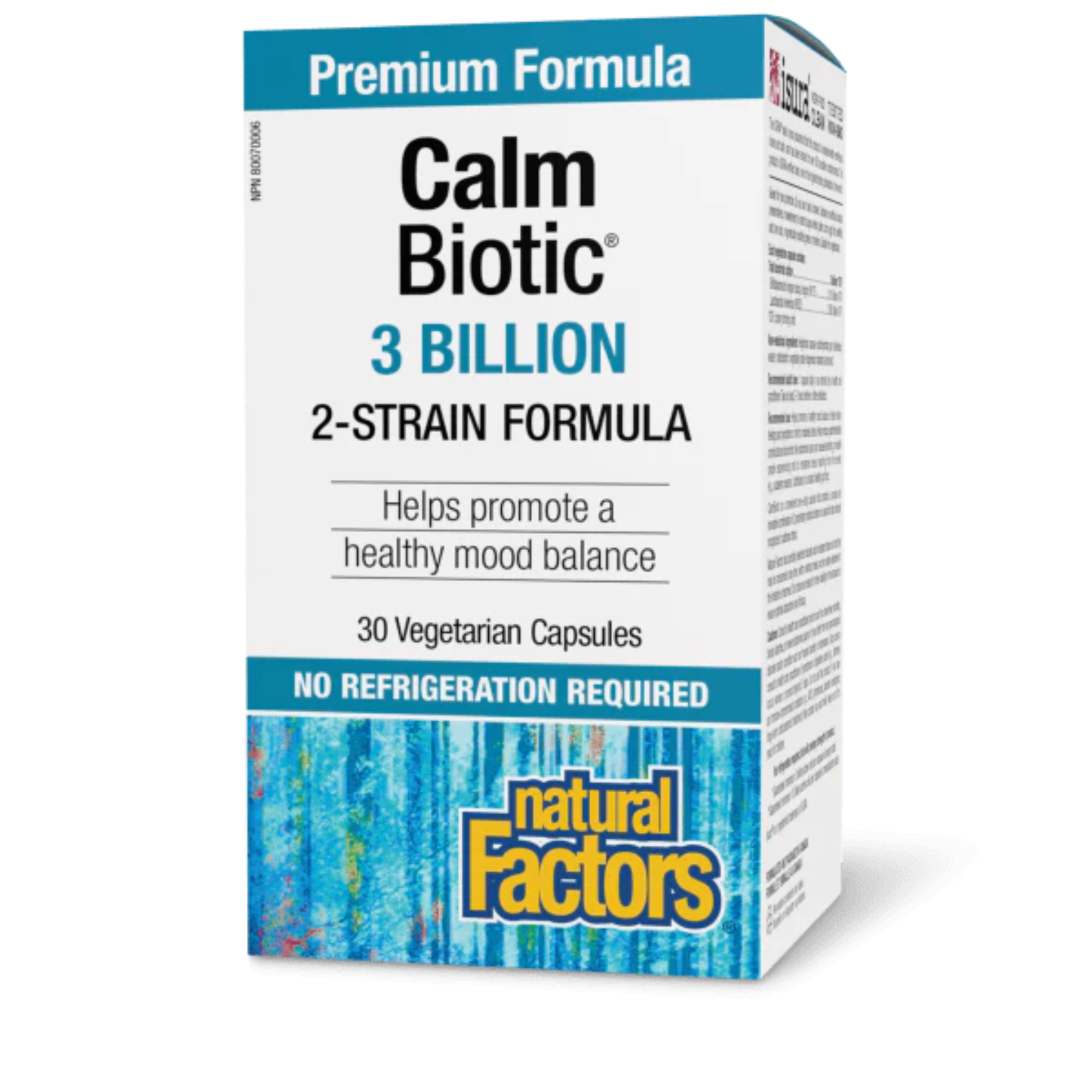 Natural Factors - Calm Biotic 3 billion 2-Strain Formula - 30 Veg Capsules