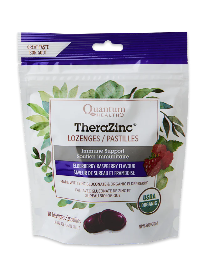 Quantum Health - Therazinc Elderberry Raspberry - 18 Lozenges