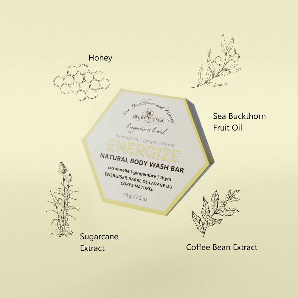 Bee By The Sea - Energize Body Wash Bar - 70g