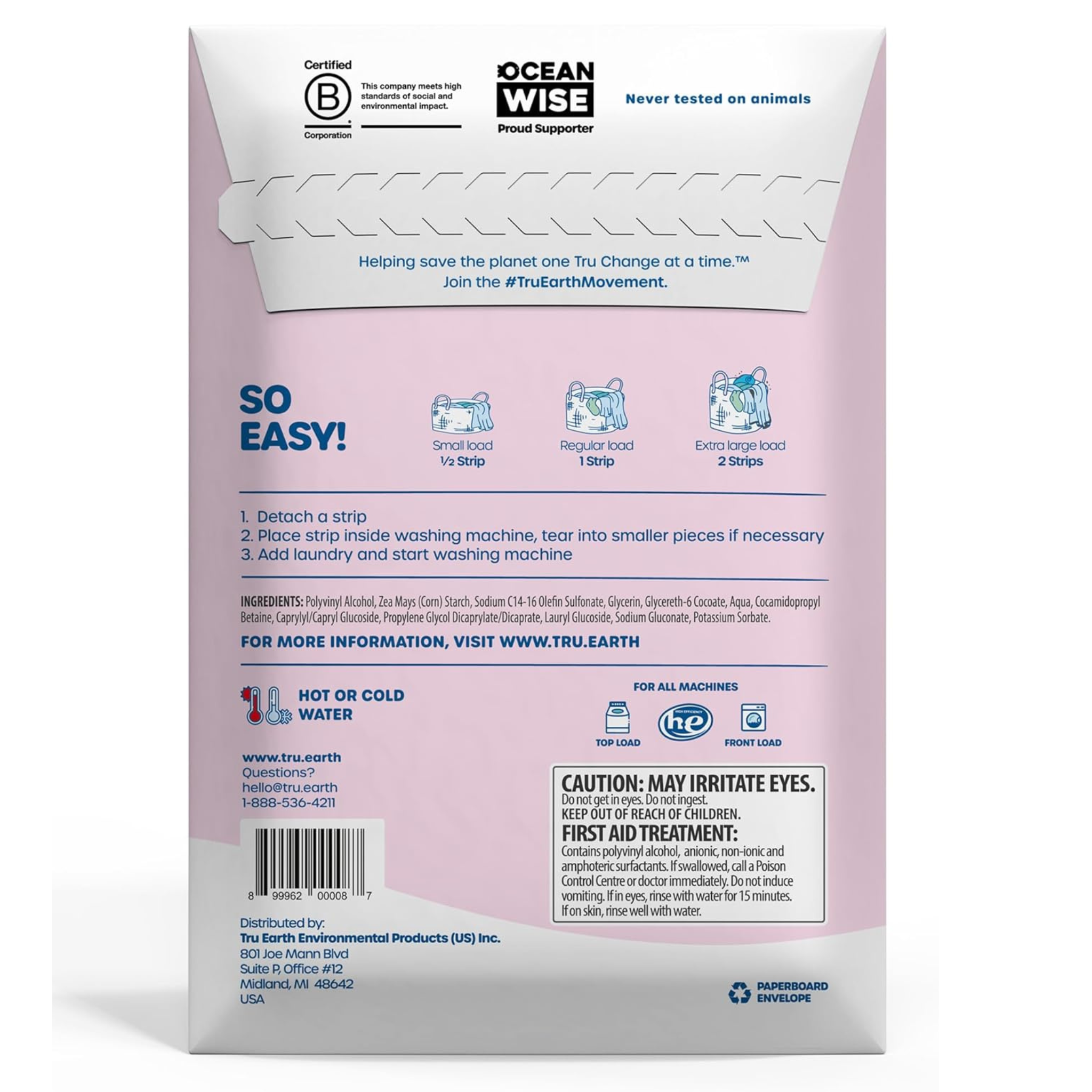 Tru Earth - Eco-Strips Laundry Detergent Baby - 32 Loads