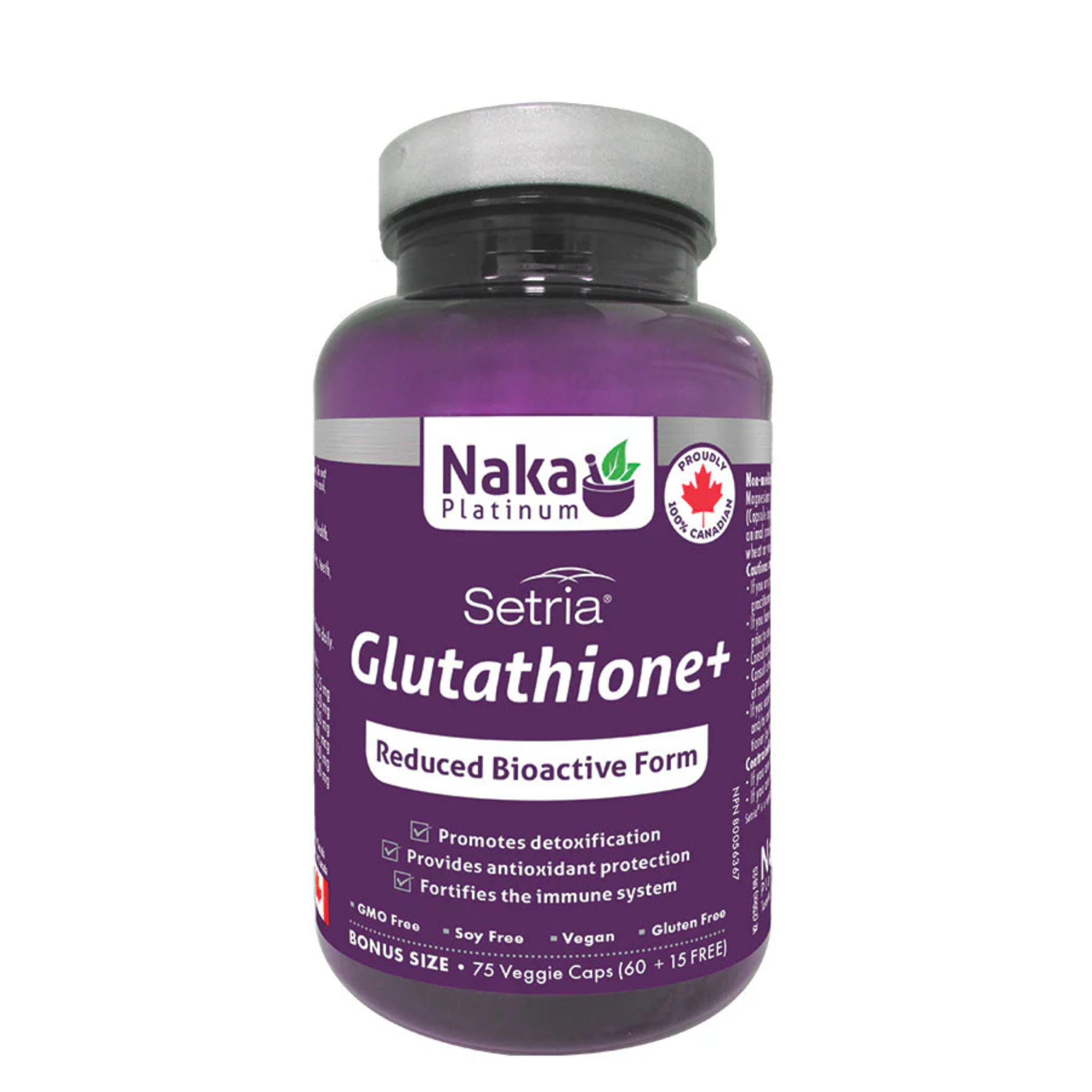 Naka - Glutathione + - 75 Veg Capsules