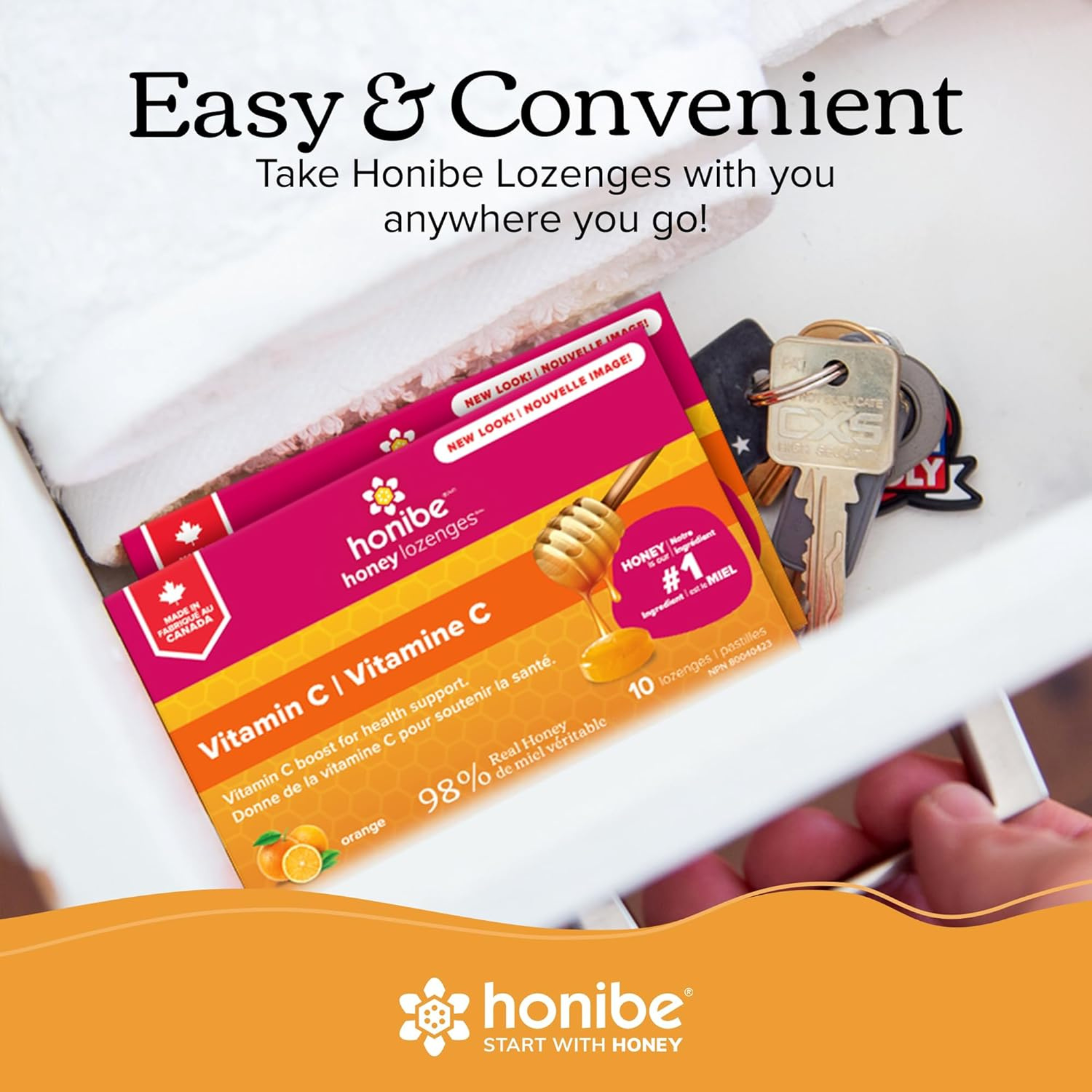 Honibe - Honey Lozenges Vitamin C - 10 Lozenges