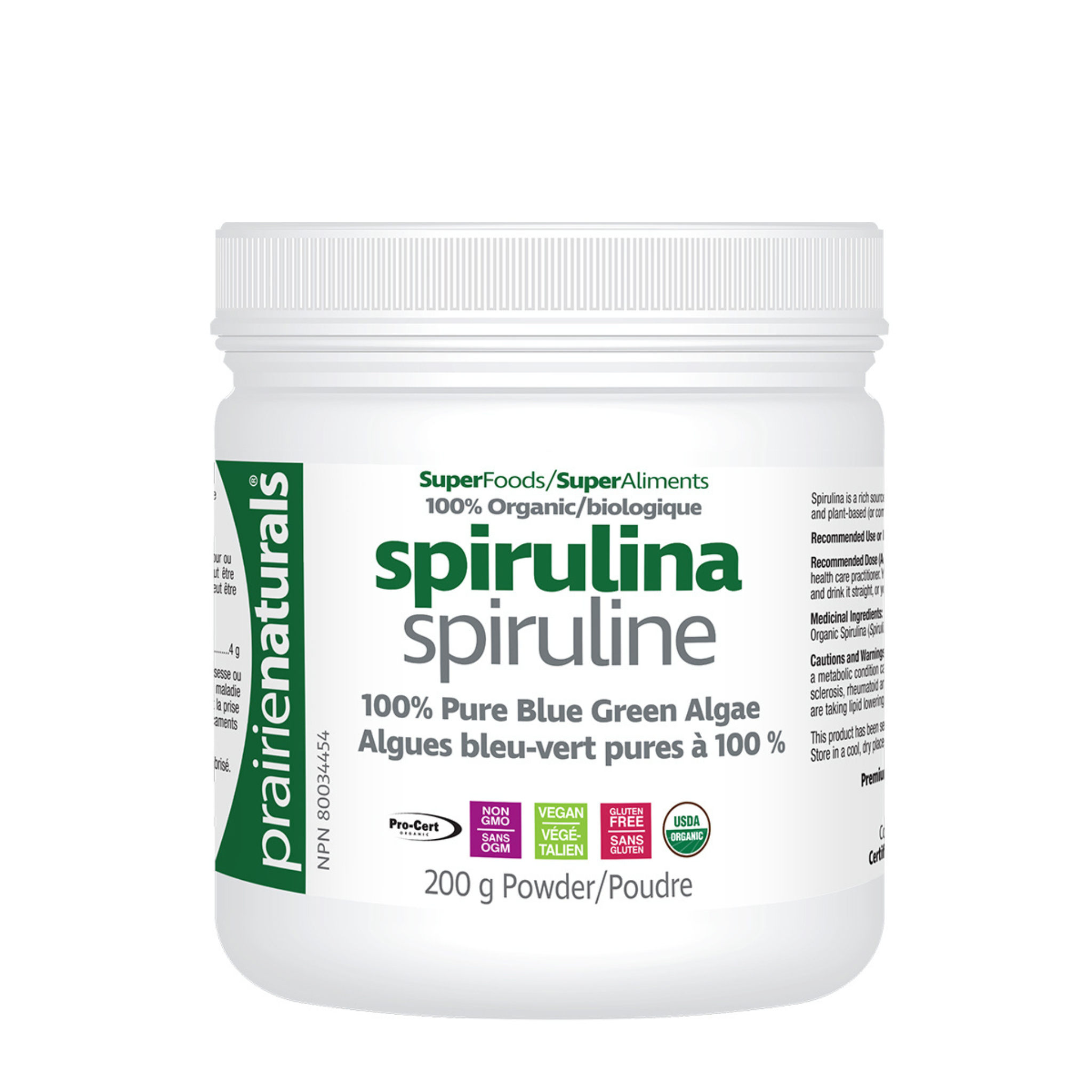 Prairie Naturals - Organic Spirulina Powder