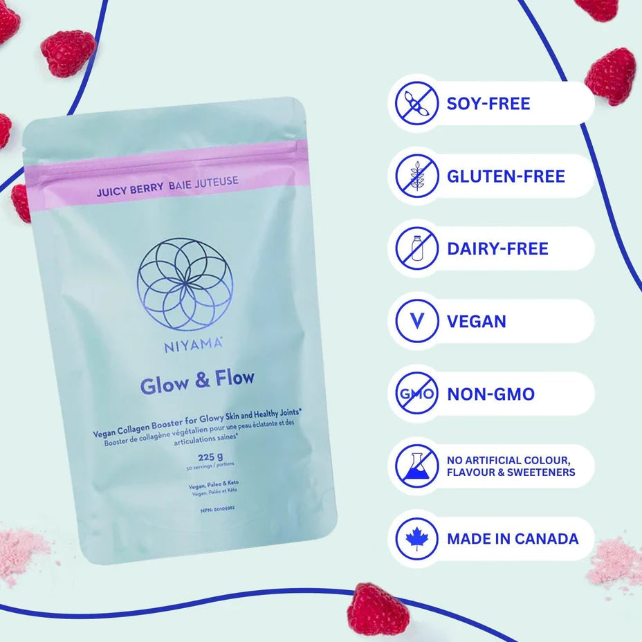 Niyama - Glow & Flow Vegan Collagen Booster Juicy Berry Powder - 225g