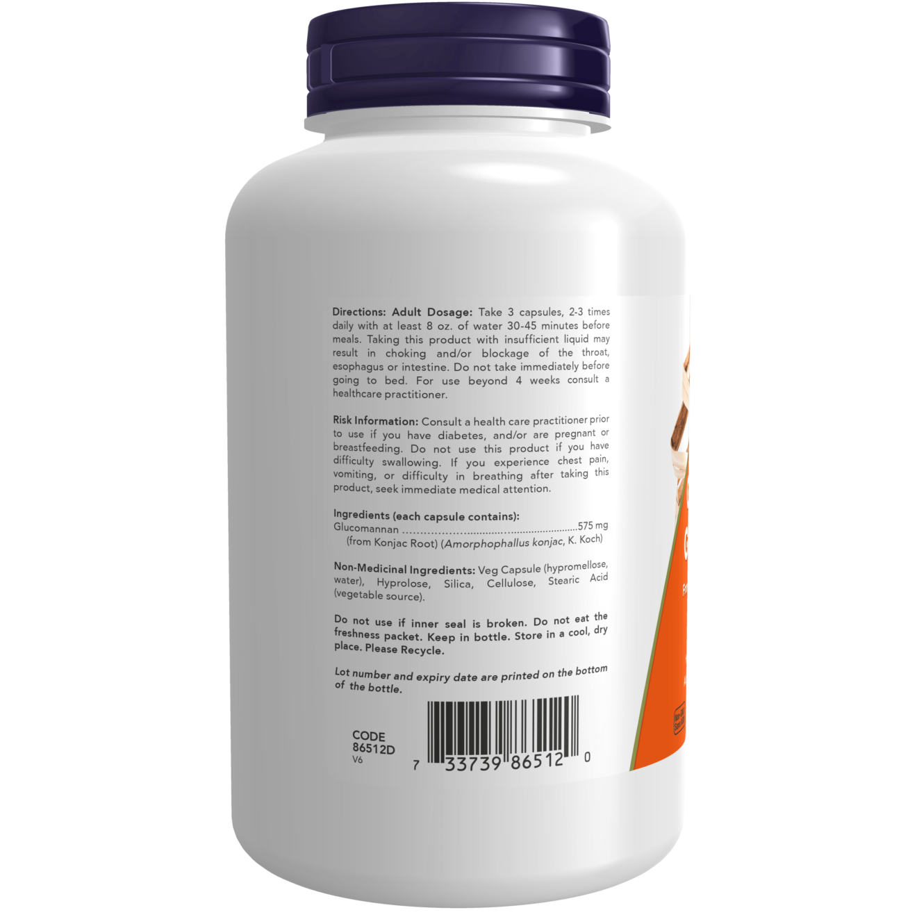 Now - Glucomannan - 575mg 180 Veg Capsules