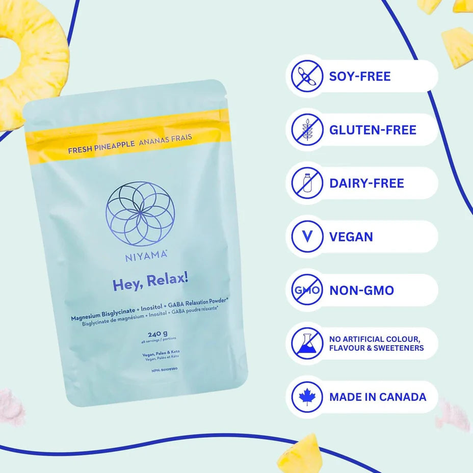 Niyama - Hey Relax Magnesium Glycinate Powder - 48 Servings