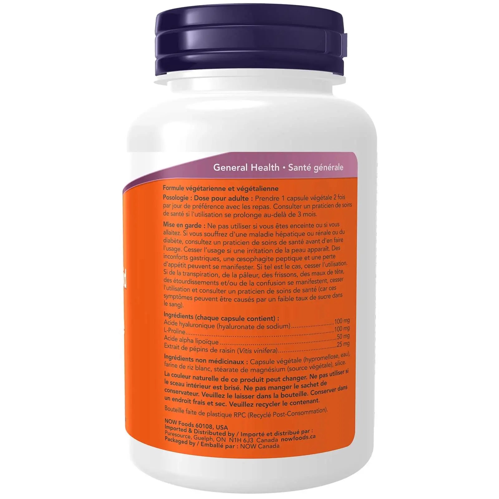 Now - Hyaluronic Acid - 100mg Veg Capsules