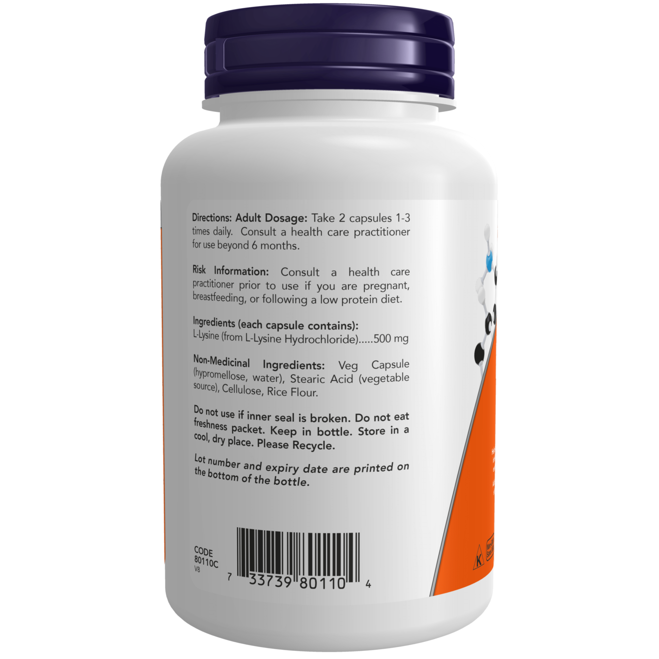 Now - L-Lysine - 500mg 100cap