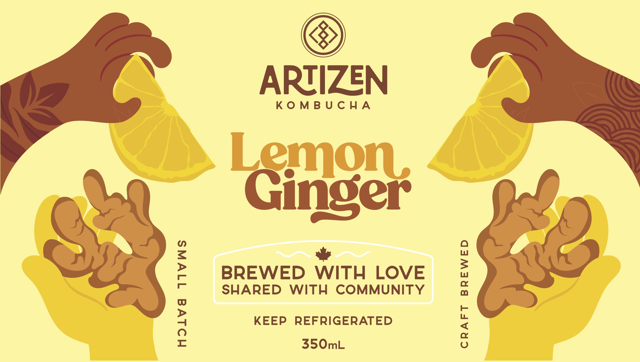 Artizen - Kombucha Lemon Ginger - 1L