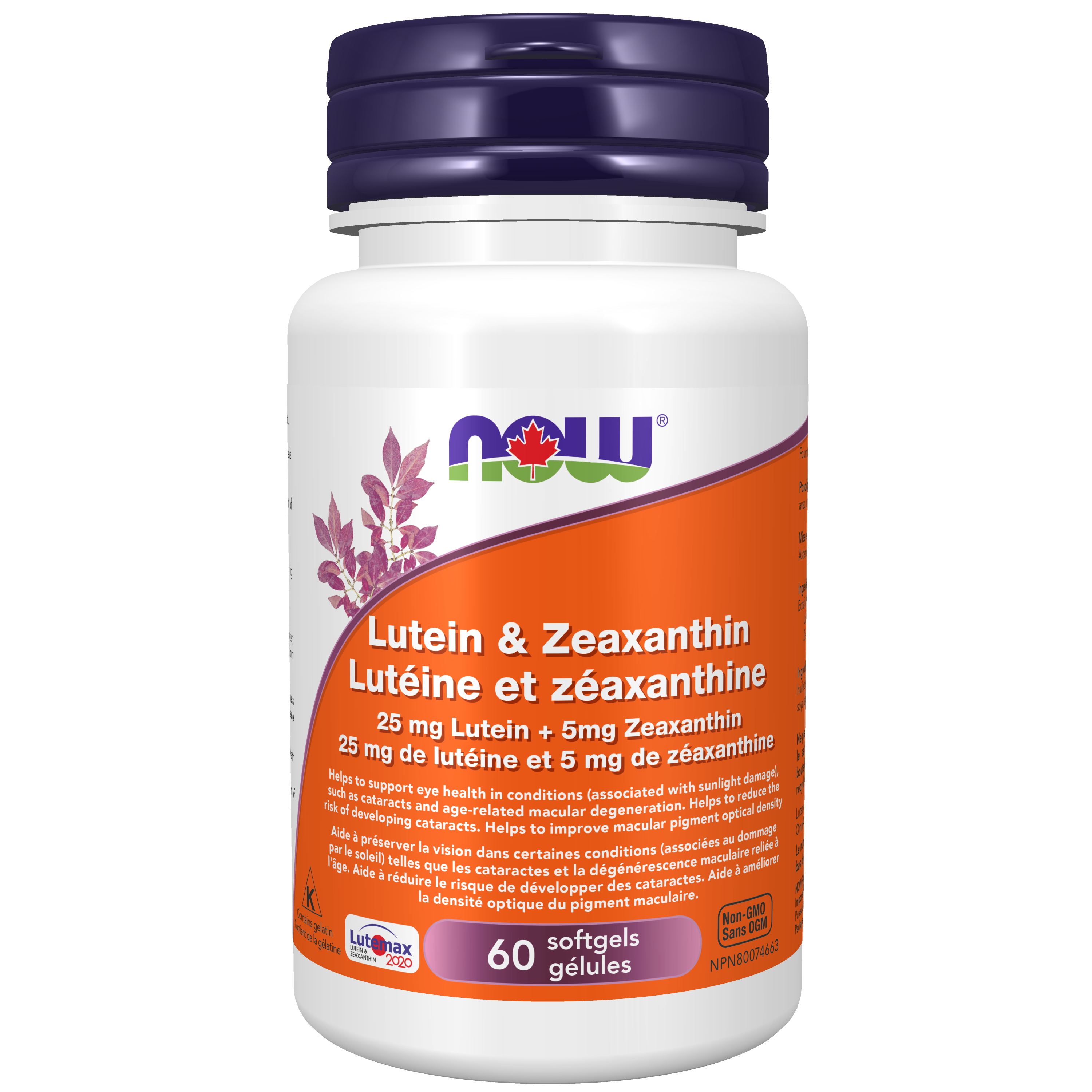 Now - Lutein 25mg and Zeaxanthin 5mg - 60 Softgels