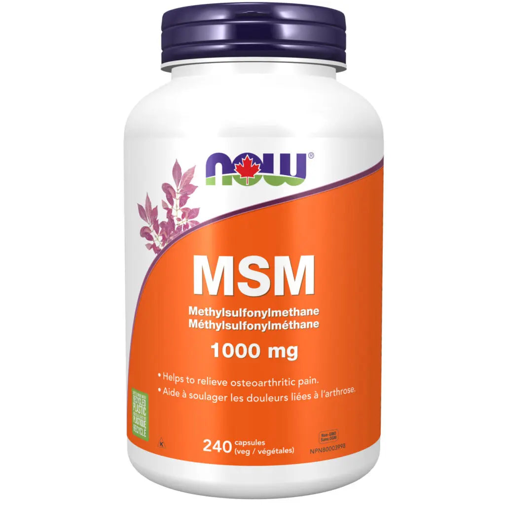 Now - MSM - 1000mg 240 Veg Capsules