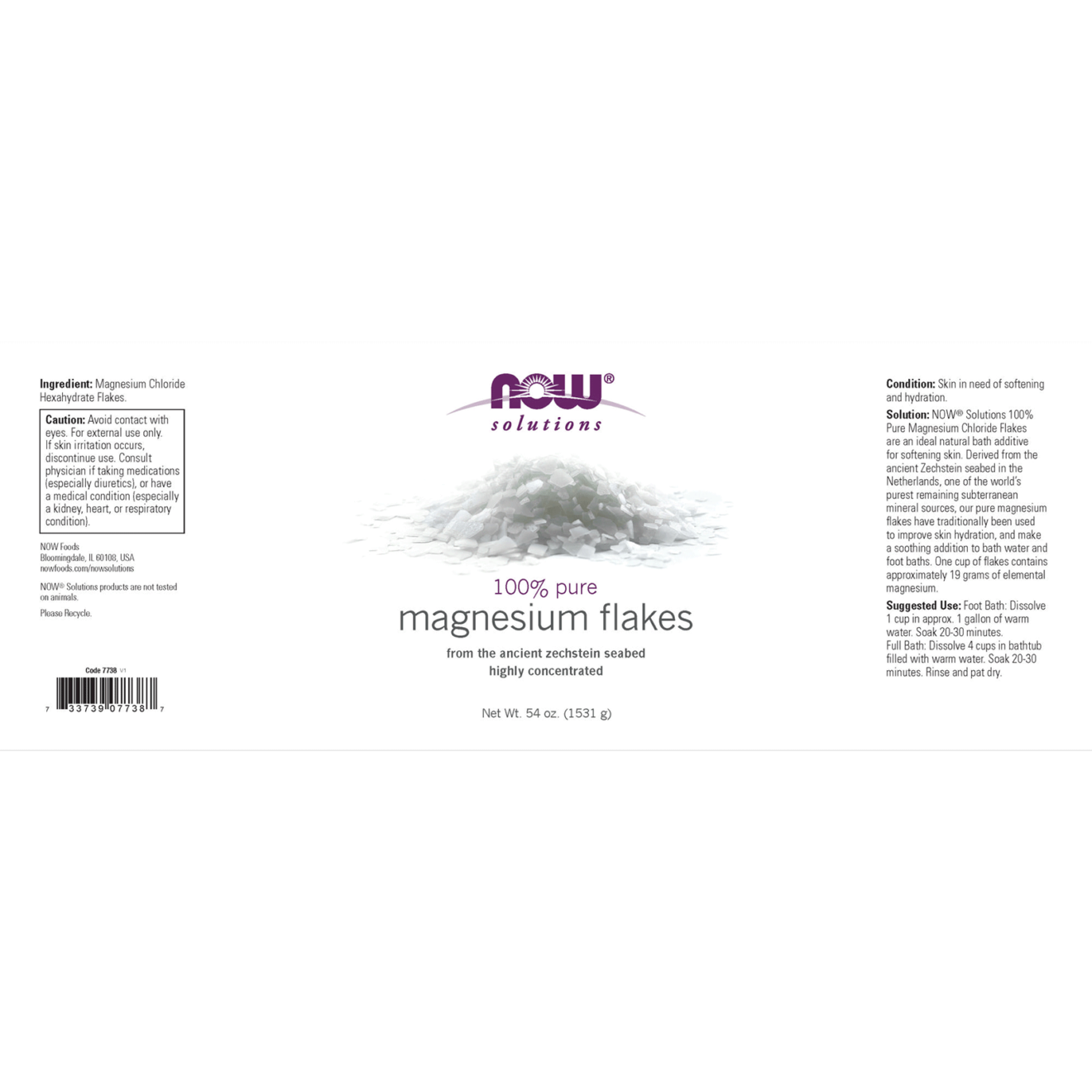 Now - Magnesium Flakes - 1531g