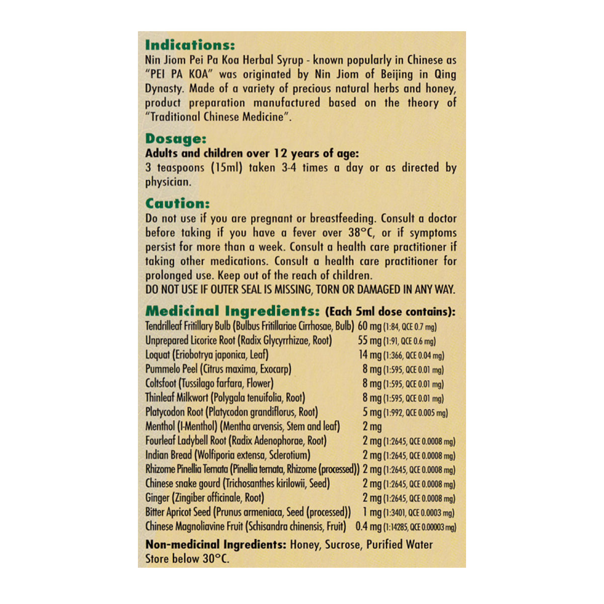 Nin Jiom - Herbal Cough Syrup - 150mL