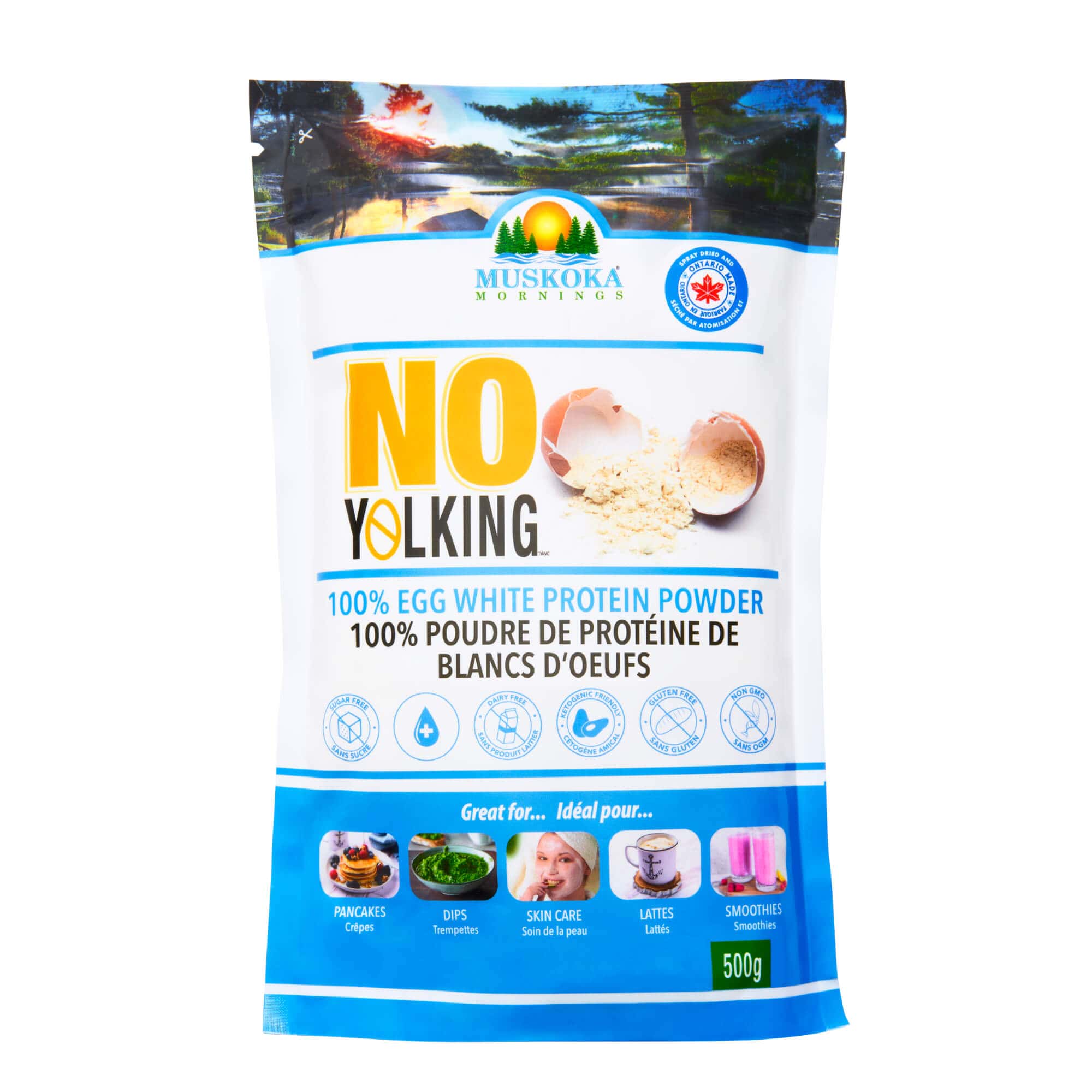 Muskoka Mornings - No Yolking 100% Egg White Protein Powder - 500g