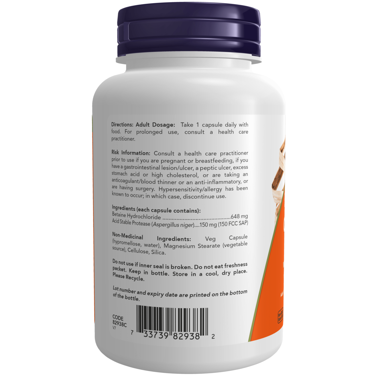 Now - Betaine HCL - 120 Veg Capsules