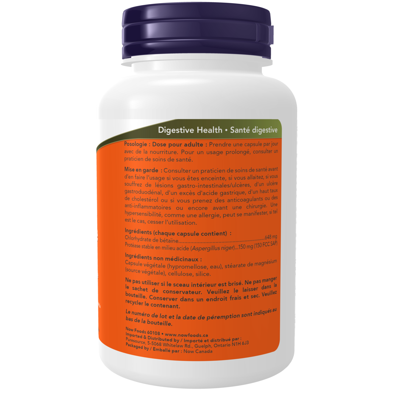 Now - Betaine HCL - 120 Veg Capsules
