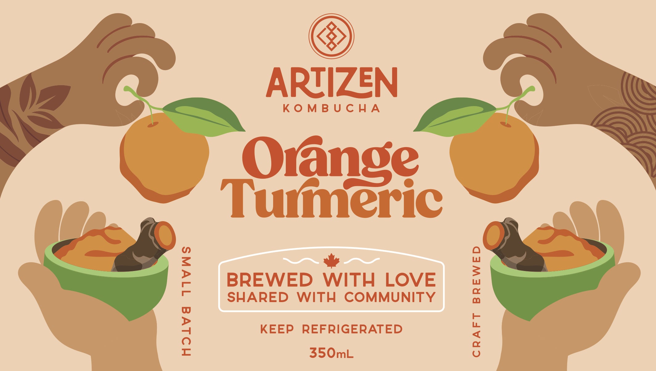 Artizen - Kombucha Orange Turmeric - 1L