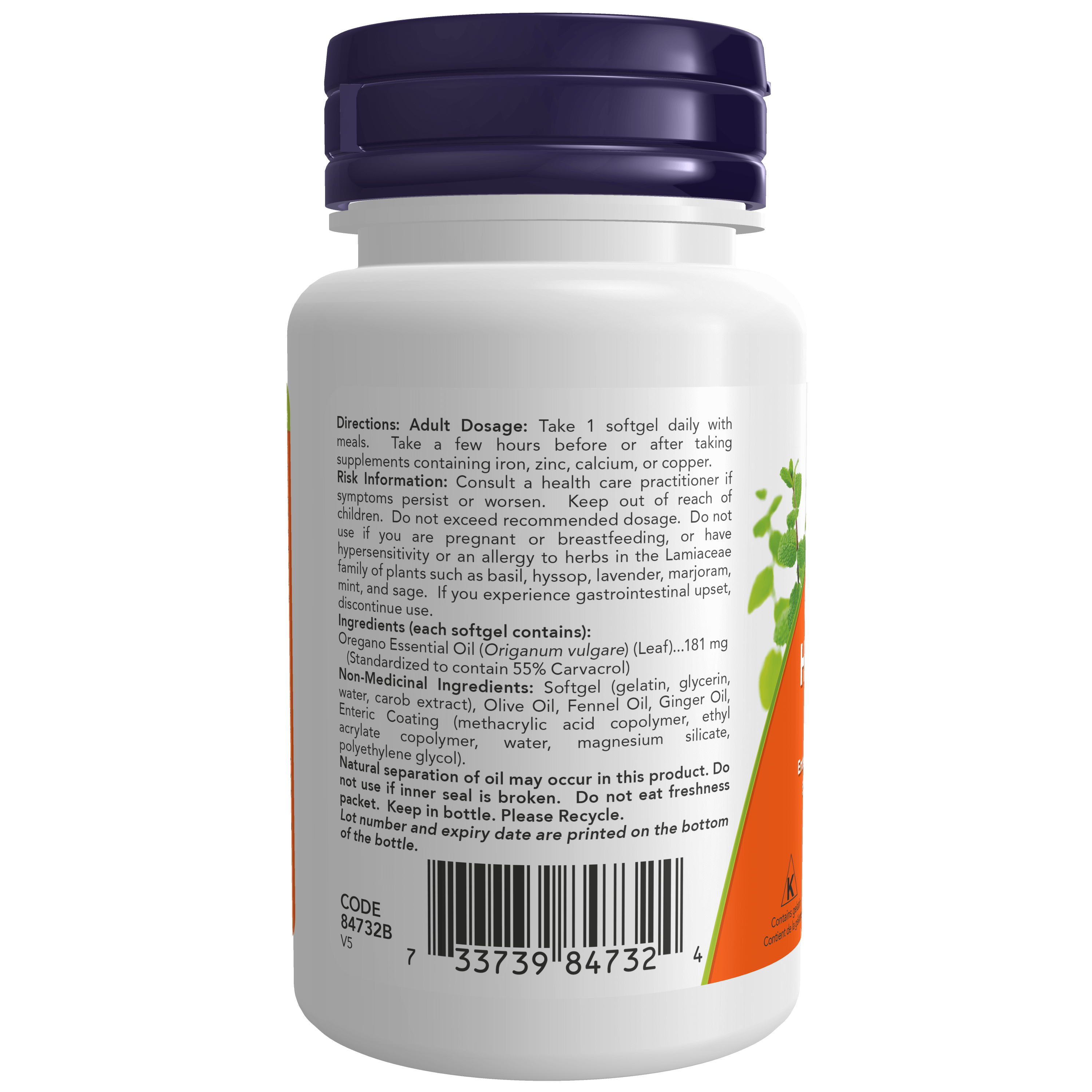 Now - Oregano Enteric Coated Potent - 90 Softgels