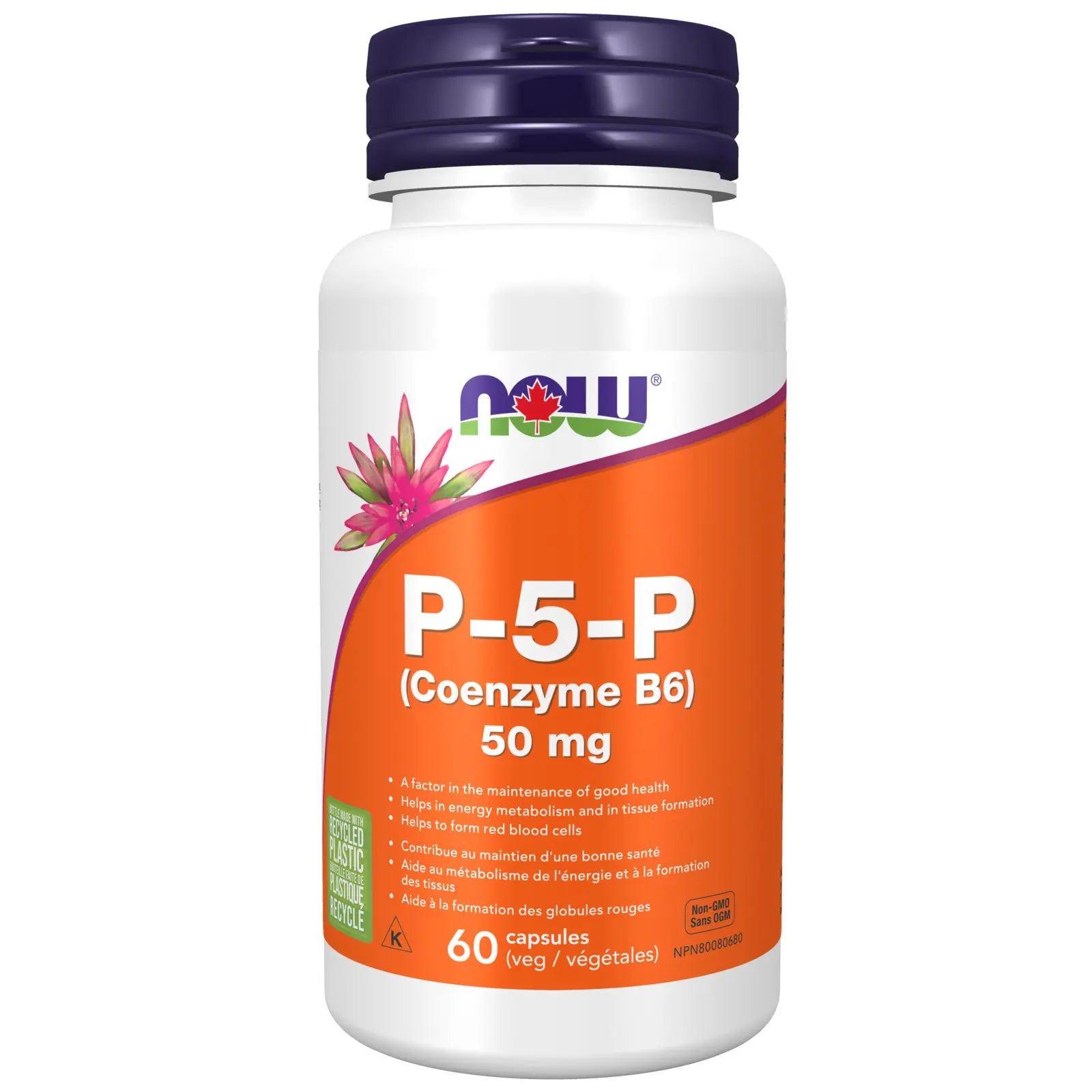 Now - P-5-P Coenzyme-B6 W/ Magnesium - 50 mg 60 Veg Capsule