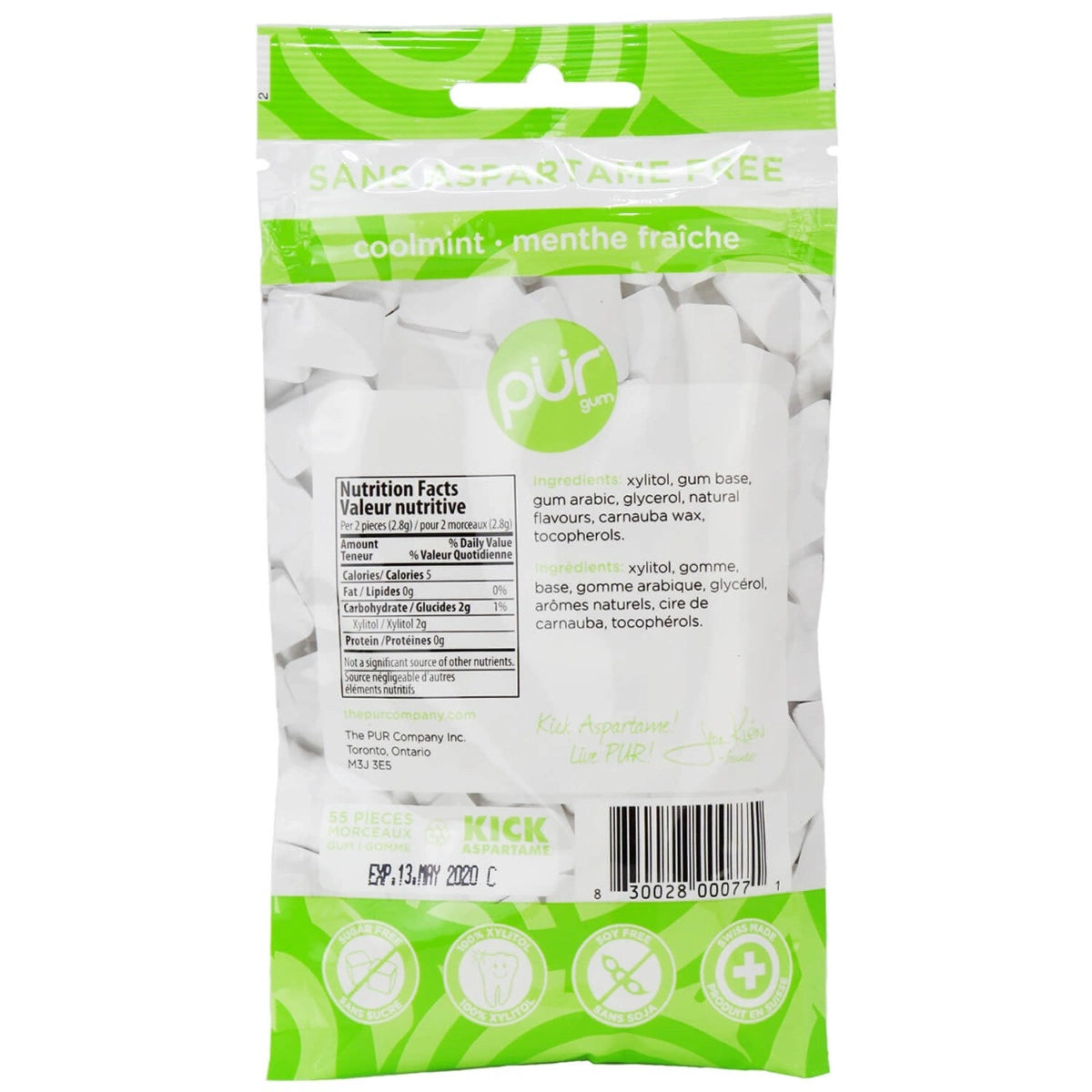 Pur Gum - Cool Mint Bag - 77g