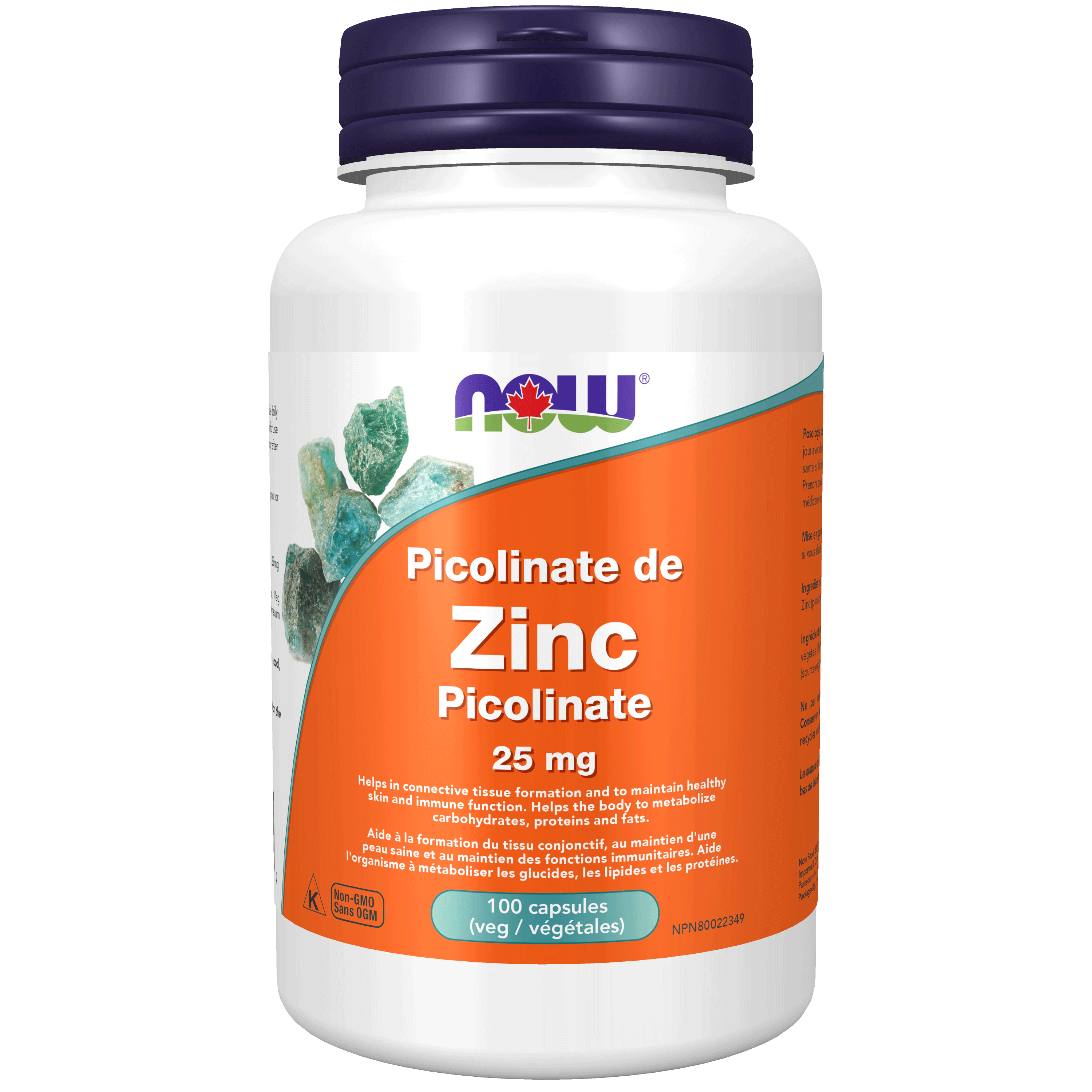 Now - Zinc Picolinate - 25mg 100 Veg Capsules