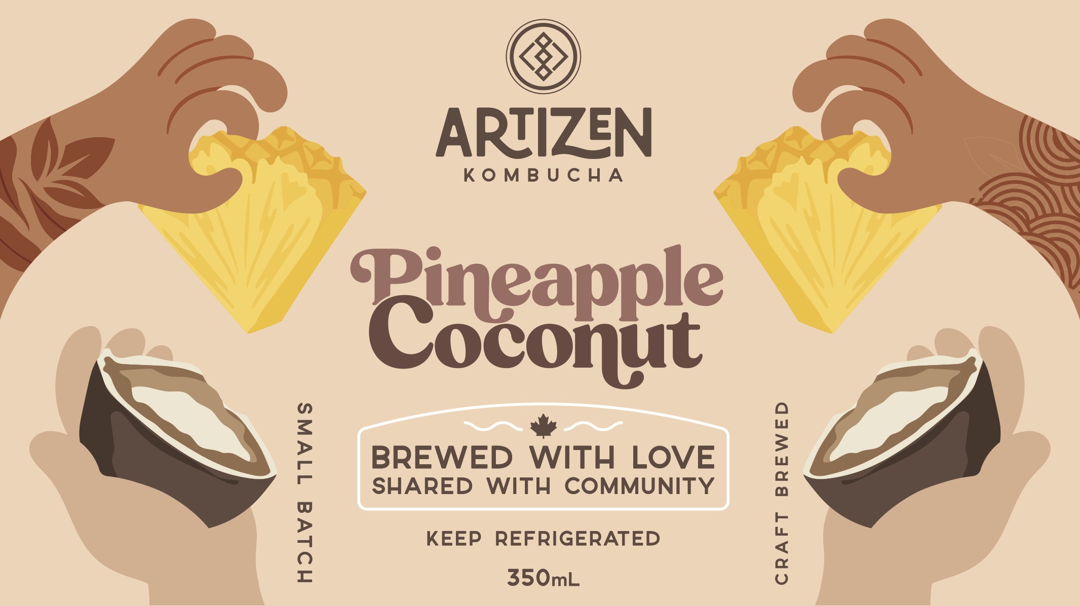 Artizen - Kombucha Pineapple Coconut - 1L