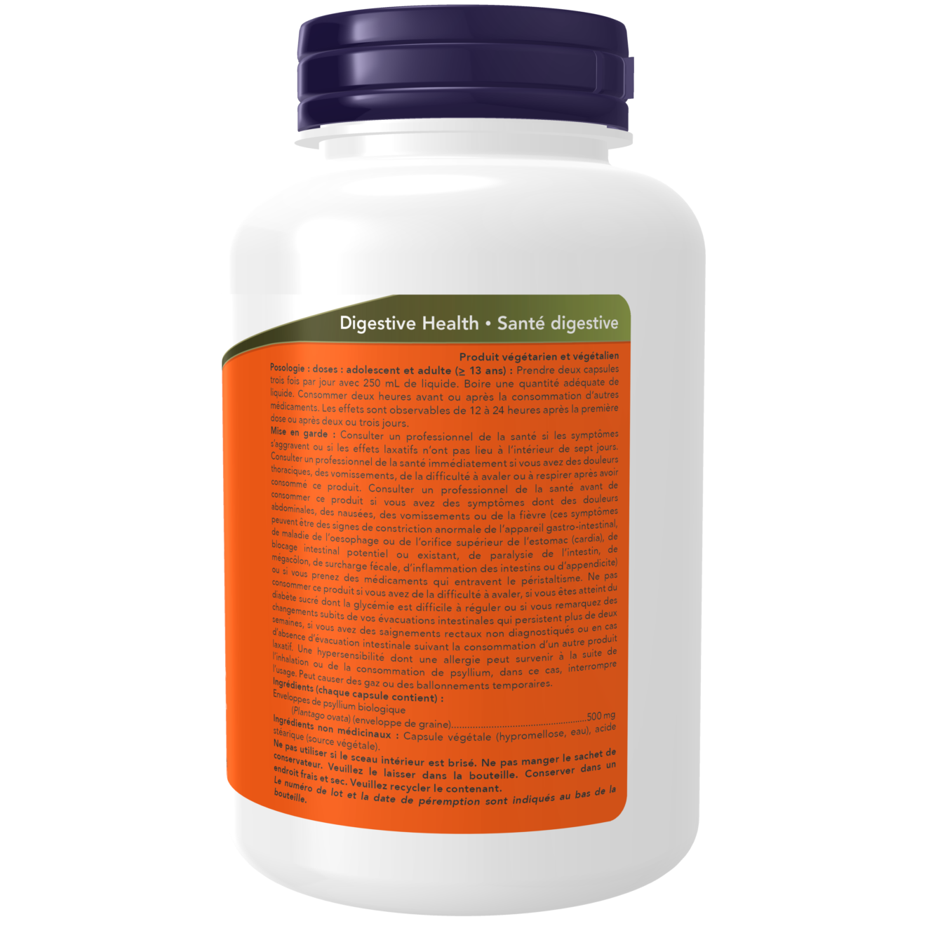 Now - Psyllium Husk - 500mg Veg Capsules