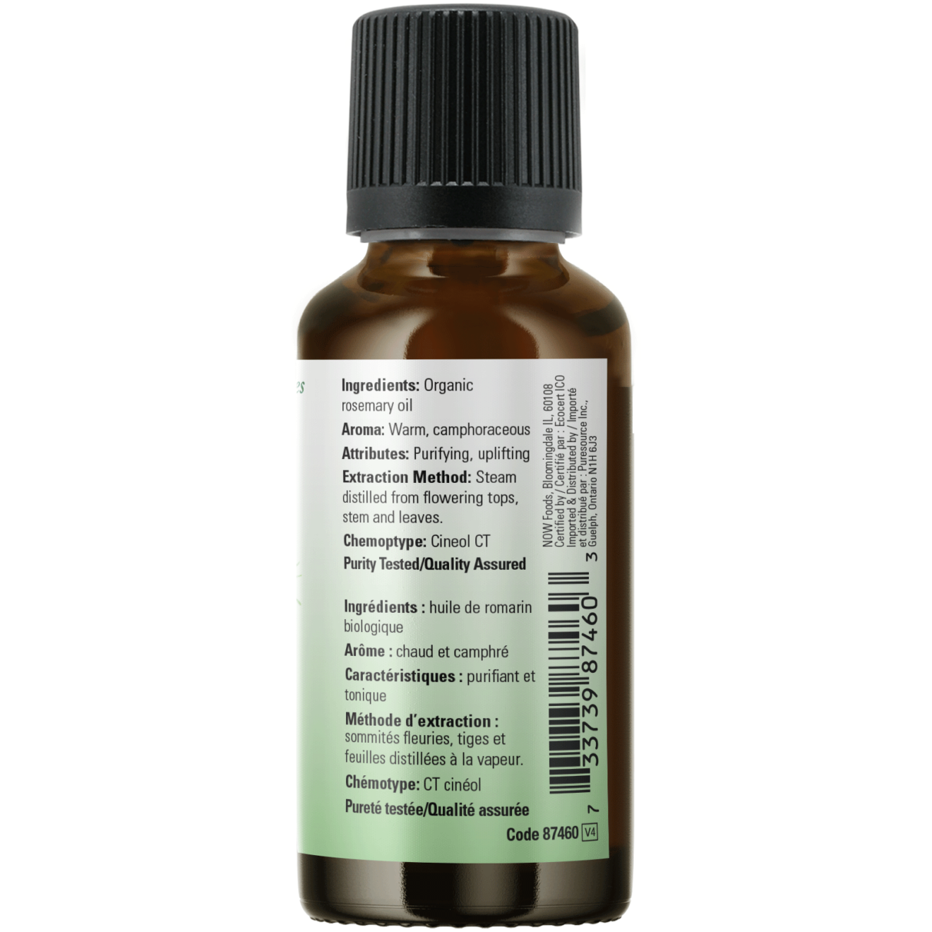 Now - Organic Rosemary Essential Oil - 30ml