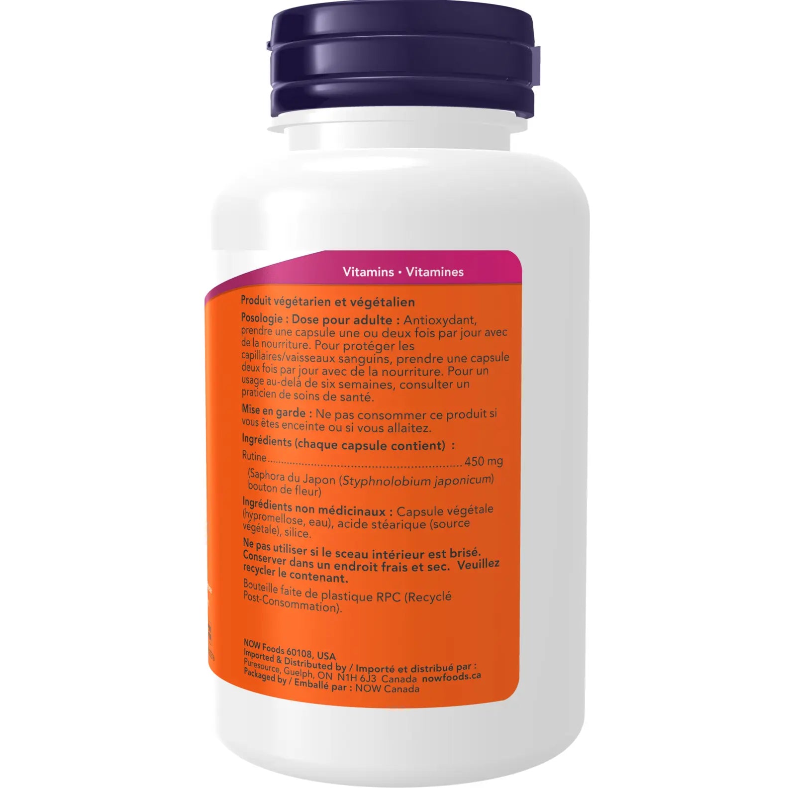 Now - Rutin - 450mg 100 Veg Capsules