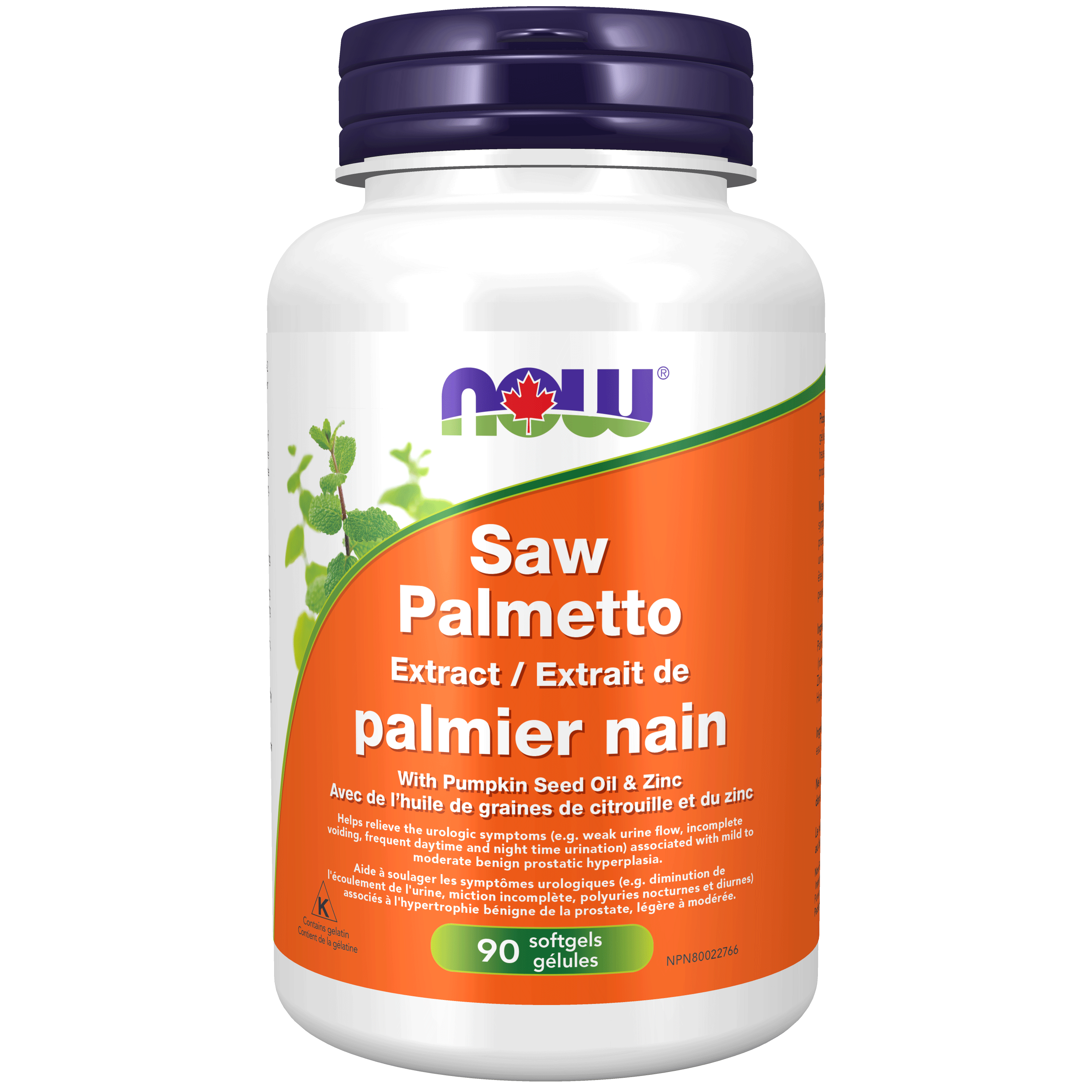 Now - Saw Palmetto Extract - 80mg 90 Softgels