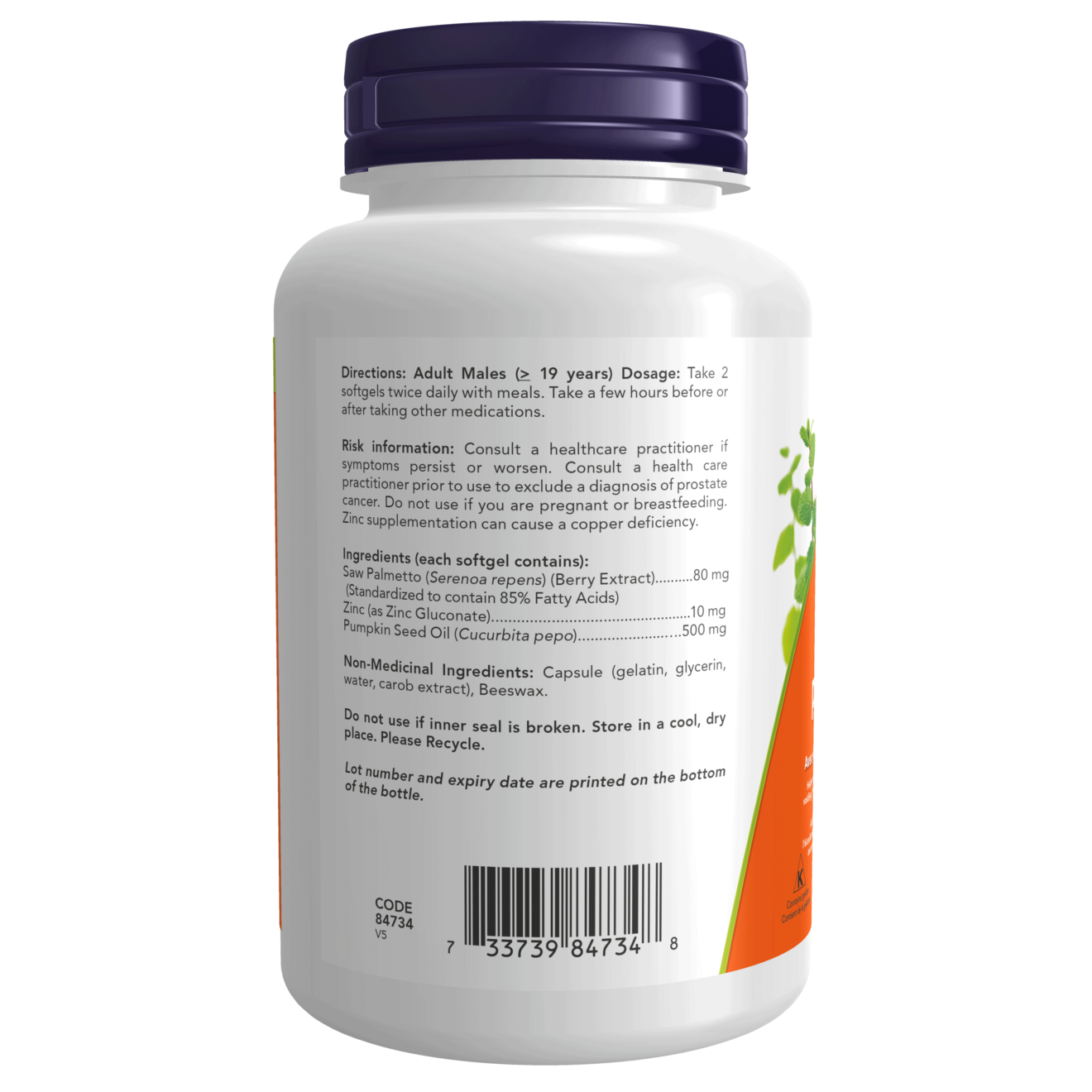 Now - Saw Palmetto Extract - 80mg 90 Softgels
