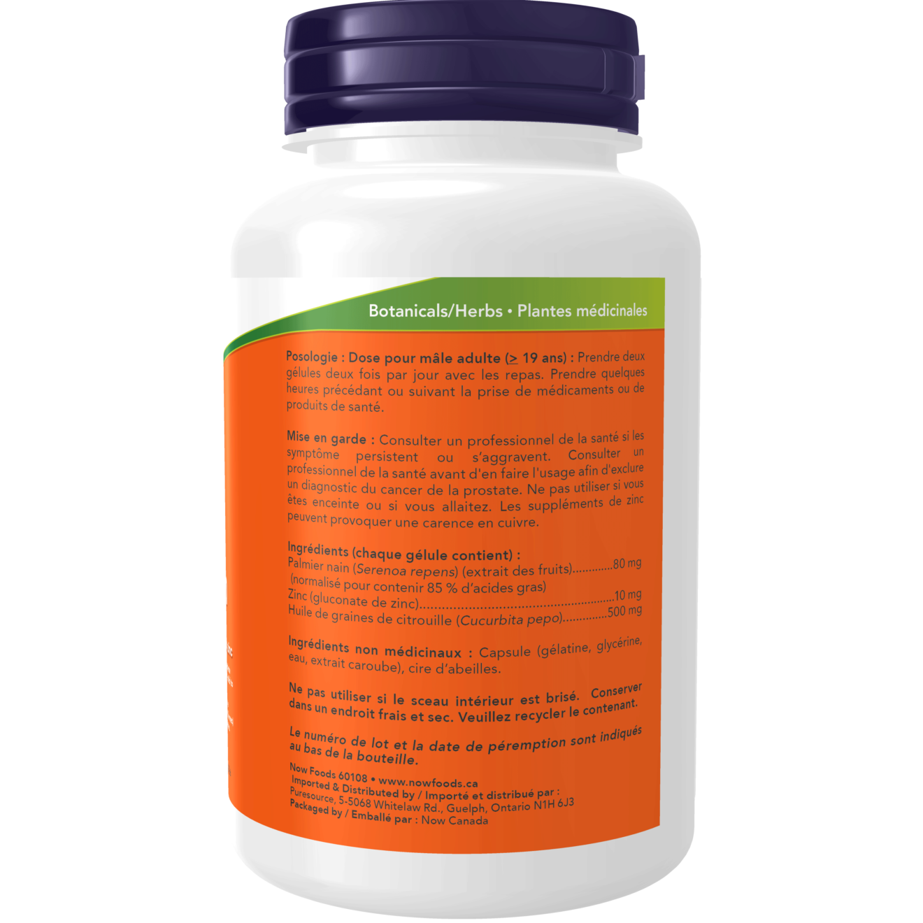 Now - Saw Palmetto Extract - 80mg 90 Softgels