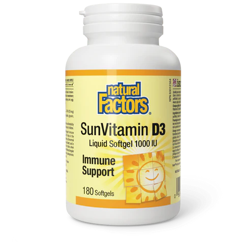 Natural Factors - SunVitamin D3 - 1000IU - Liquid Softgel