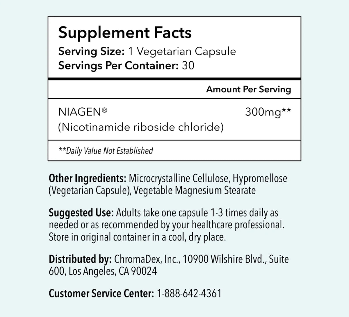 Tru Niagen - NAD+ Precursor - 300mg Veg Capsules