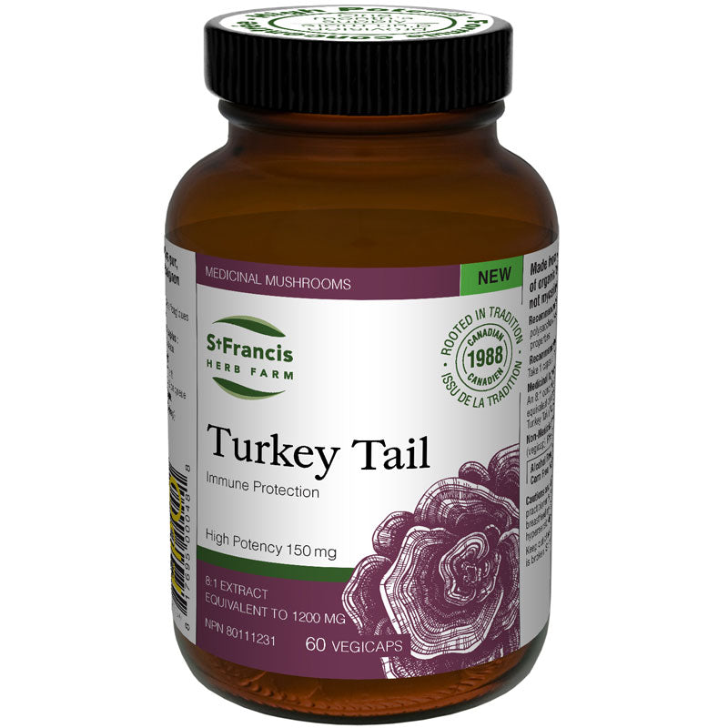 St Francis Herb Farm - Turkey Tail Mushroom - 60 Veg Capsules