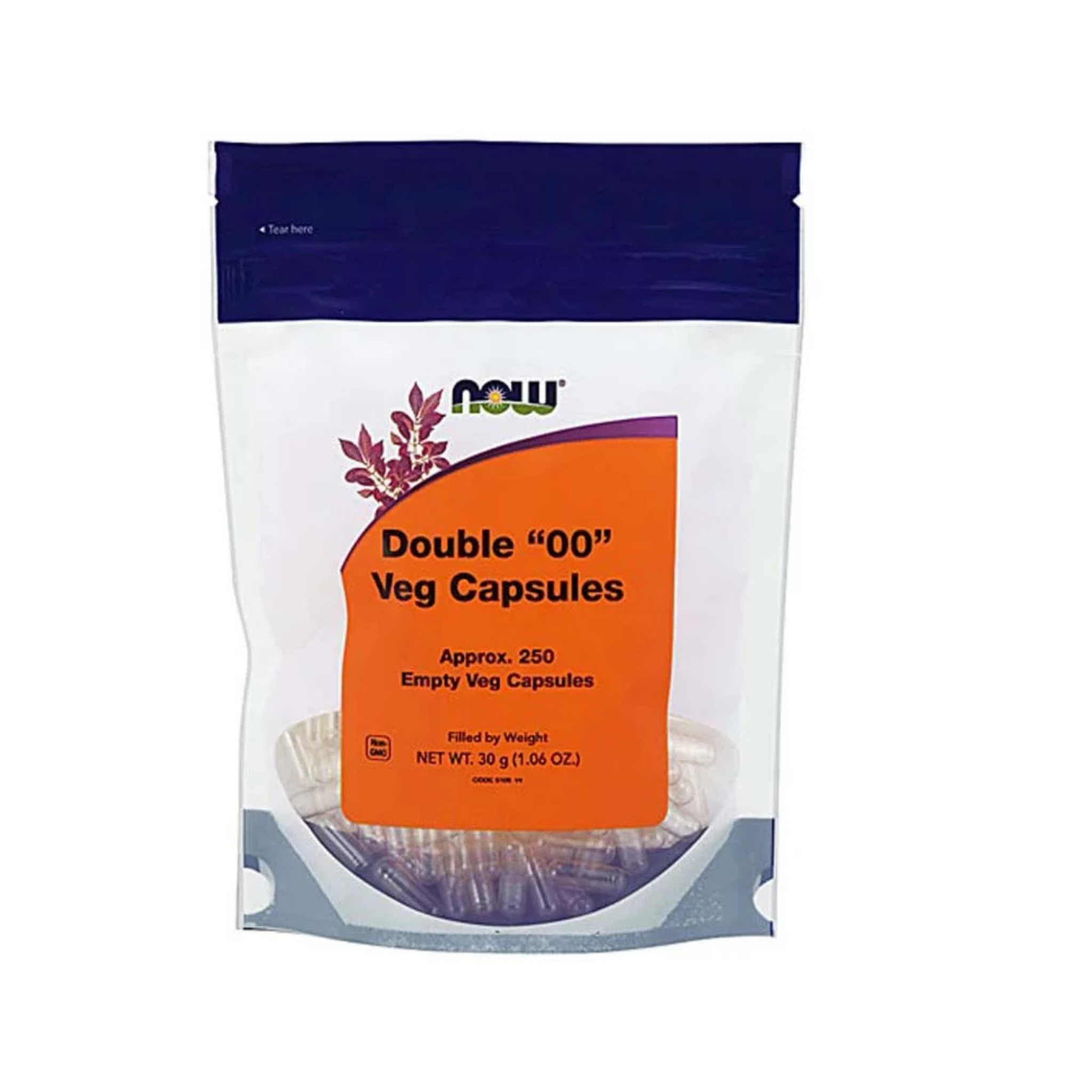 Now - Double "00" Veg Caps - 250 Veg Capsules