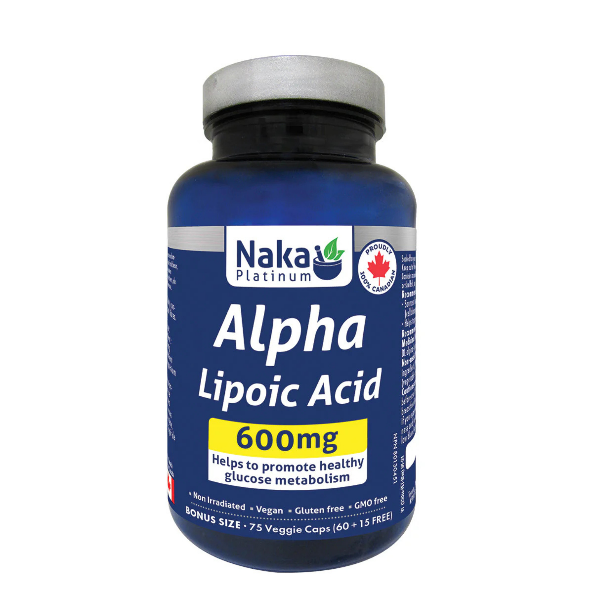 Naka - Alpha Lipoic Acid - 600mg 75 Veg Capsules