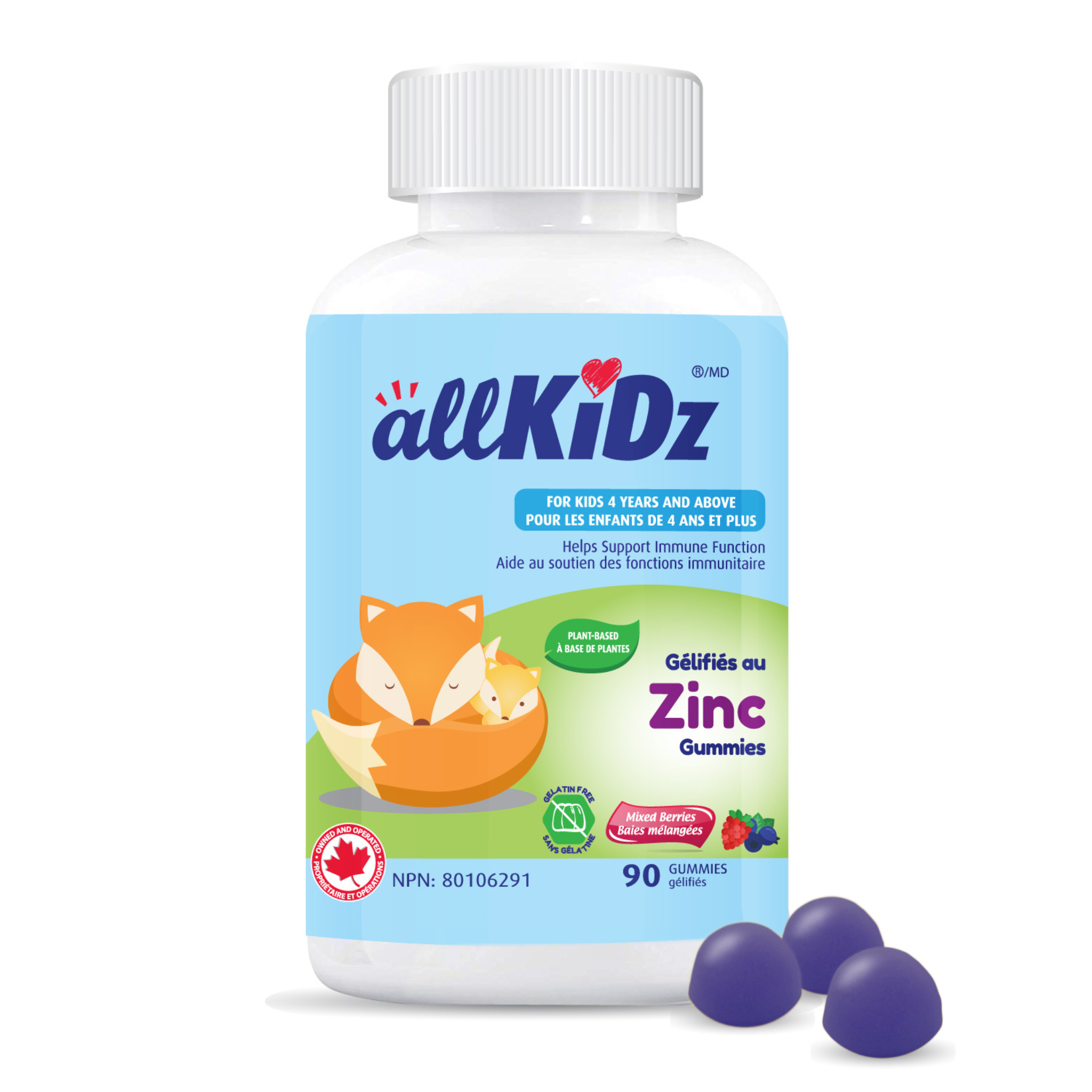 All Kidz® - Zinc Gummies - 90 Gummies