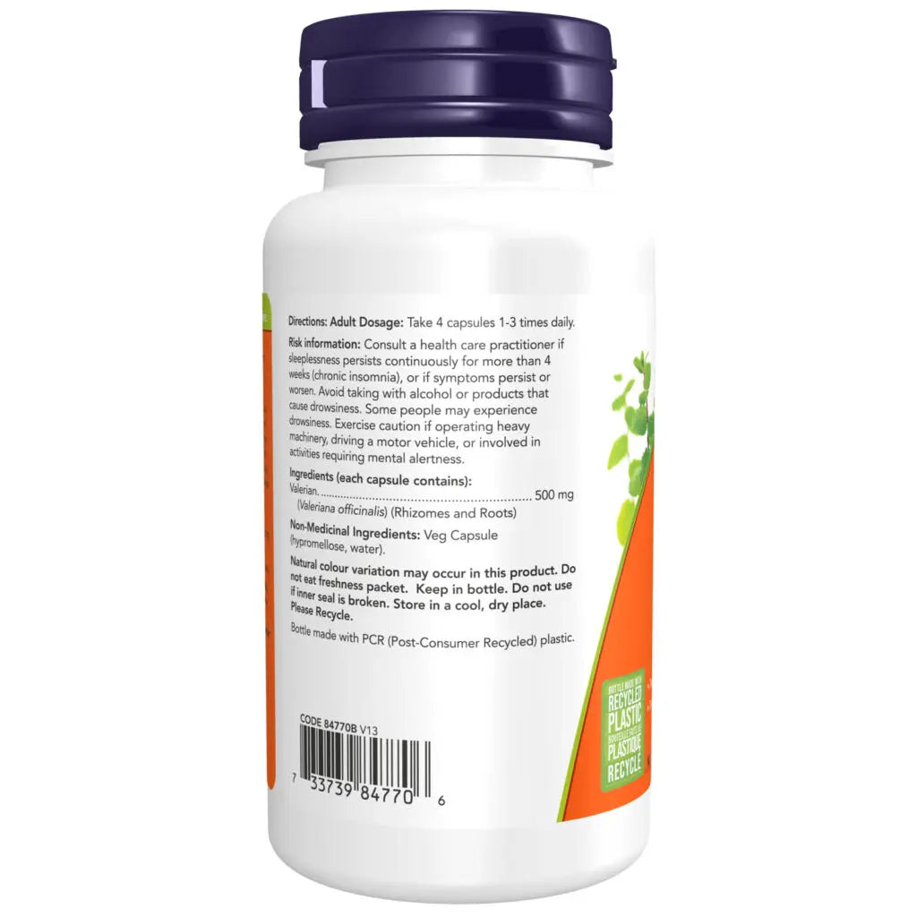 Now - Valerian Root - 500mg 100 Veg Capsules